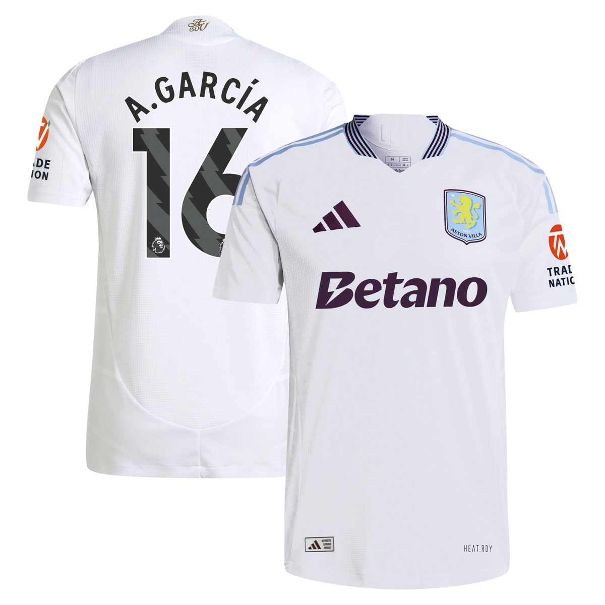 aston villa adidas away authentic shirt 2024-25 with a.garcía 16 printing Collection | Aston Villa Fan Shop