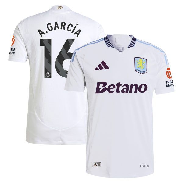 aston villa adidas away authentic shirt 2024-25 with a.garcía 16 printing Collection | Aston Villa Fan Shop