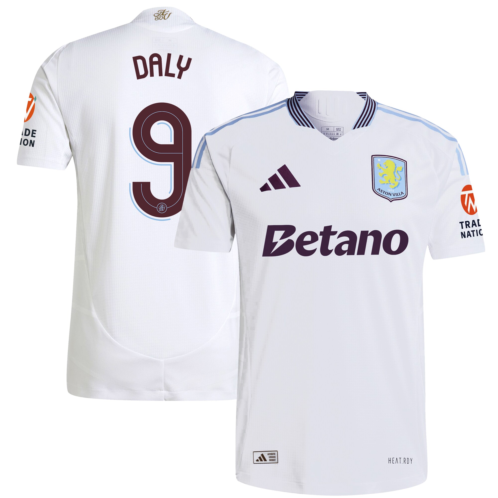 aston villa adidas away authentic shirt 2024-25 with daly 9 cup printing Collection | Aston Villa Fan Shop