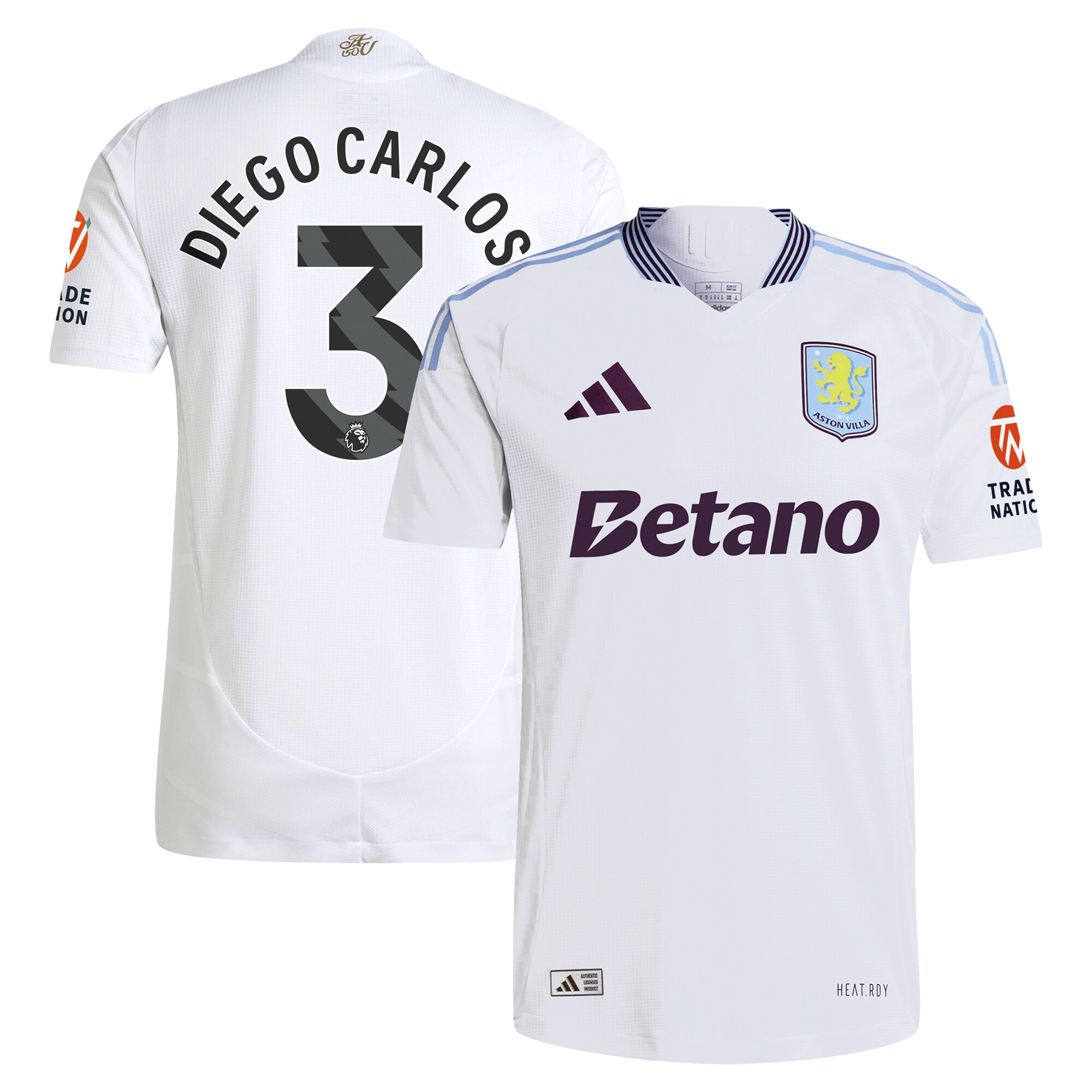 aston villa adidas away authentic shirt 2024-25 with diego carlos 3 printing Collection | Aston Villa Fan Shop