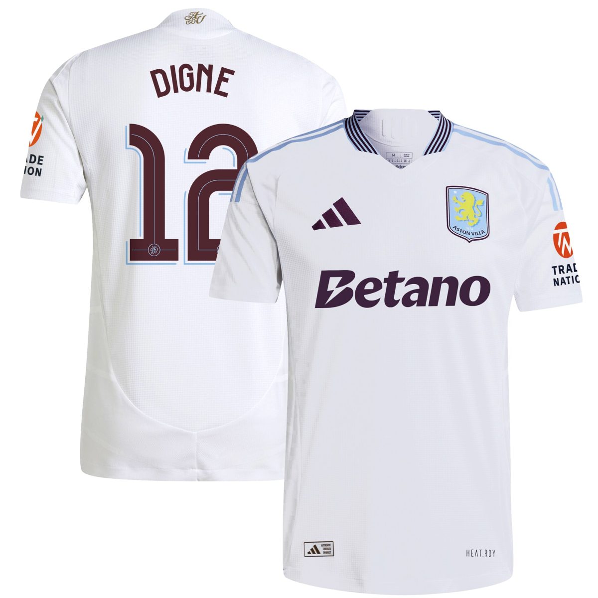 aston villa adidas away authentic shirt 2024-25 with digne 12 cup printing Collection | Aston Villa Fan Shop