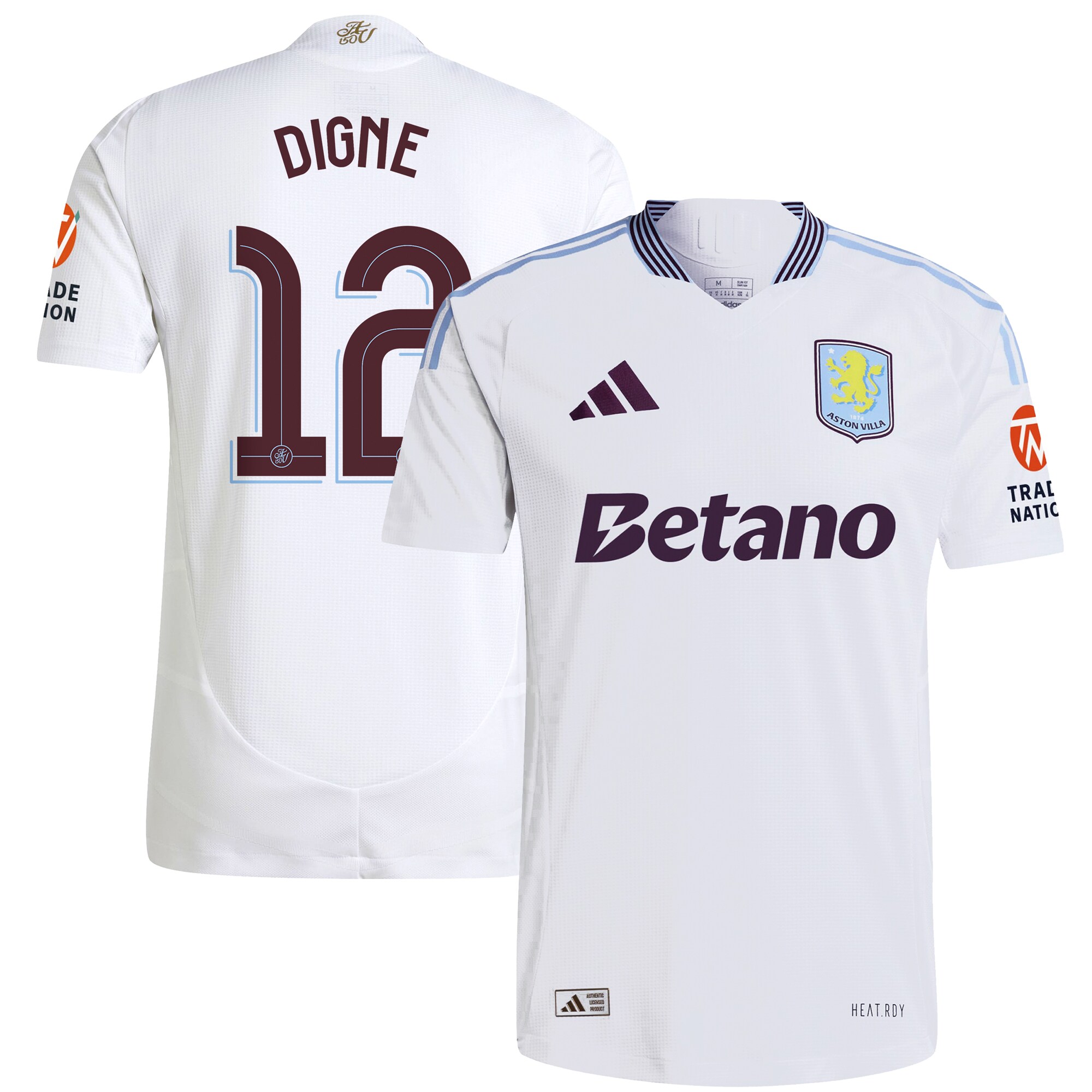 aston villa adidas away authentic shirt 2024-25 with digne 12 cup printing Collection | Aston Villa Fan Shop