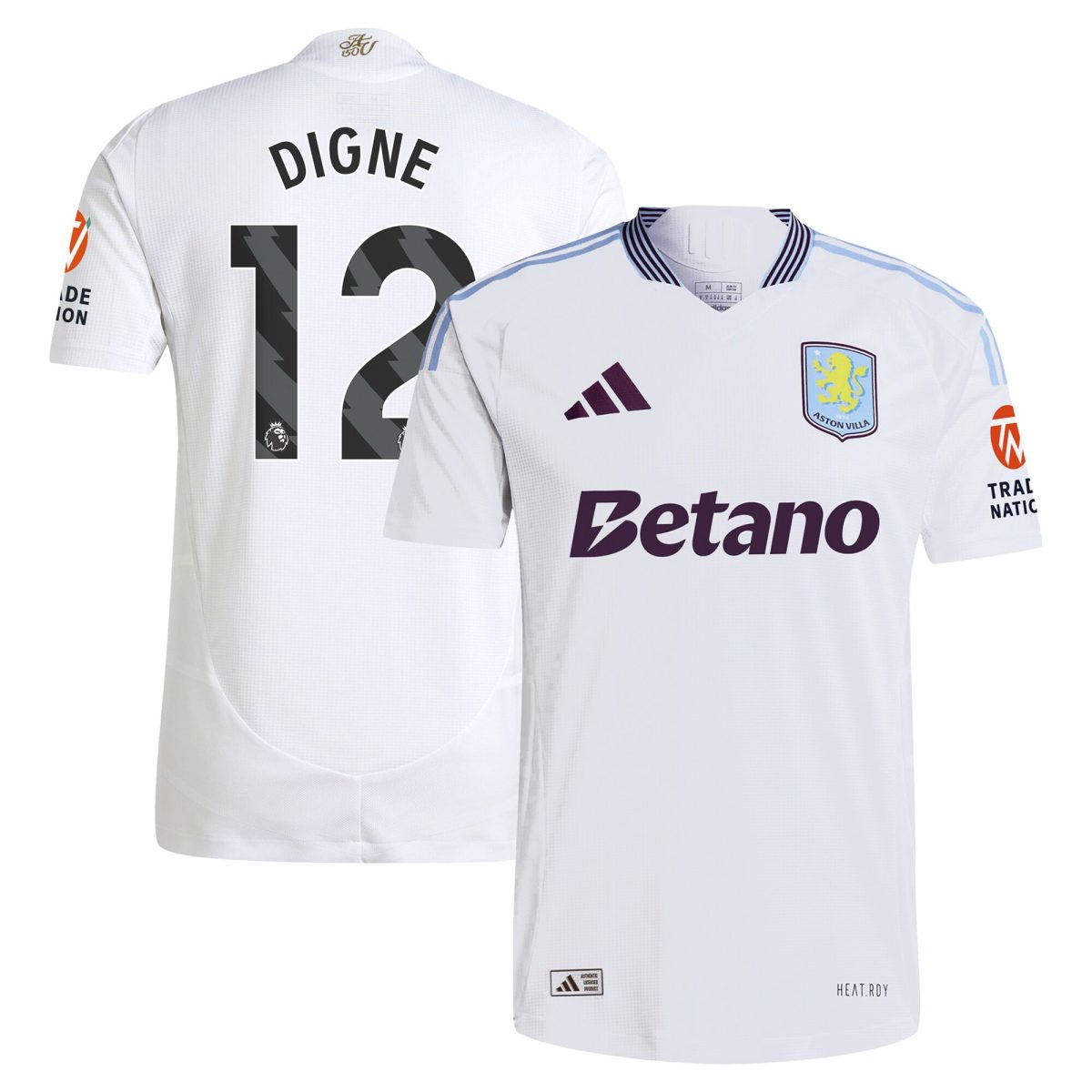 aston villa adidas away authentic shirt 2024-25 with digne 12 printing Collection | Aston Villa Fan Shop