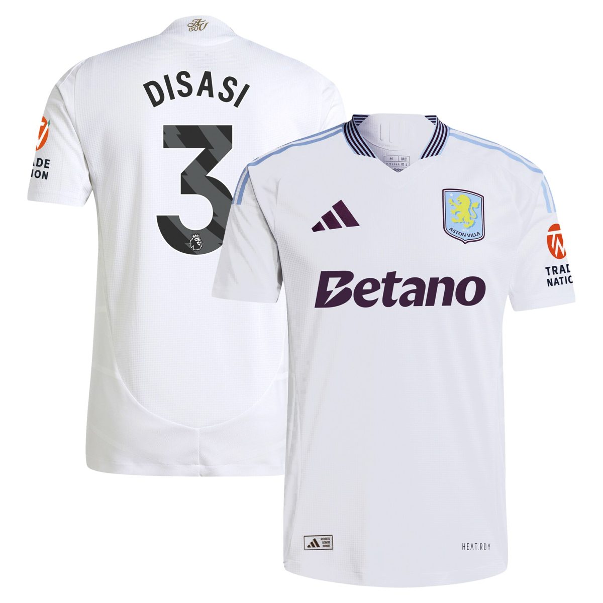 aston villa adidas away authentic shirt 2024-25 with disasi 3 printing Collection | Aston Villa Fan Shop