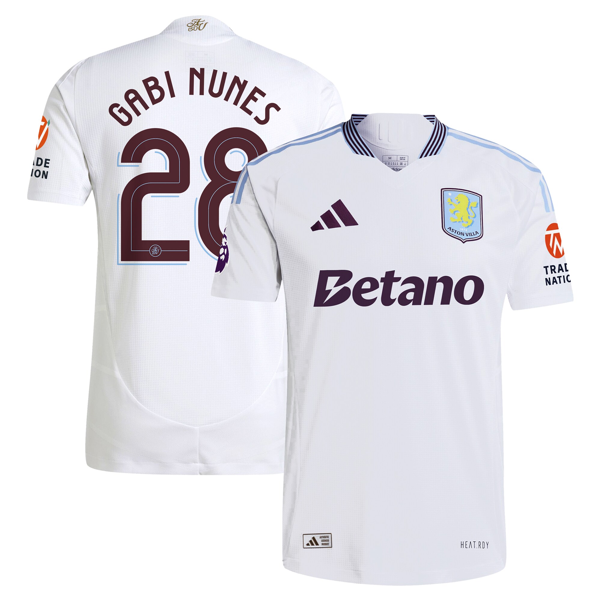 aston villa adidas away authentic shirt 2024-25 with gabi nunes 28 cup printing Collection | Aston Villa Fan Shop