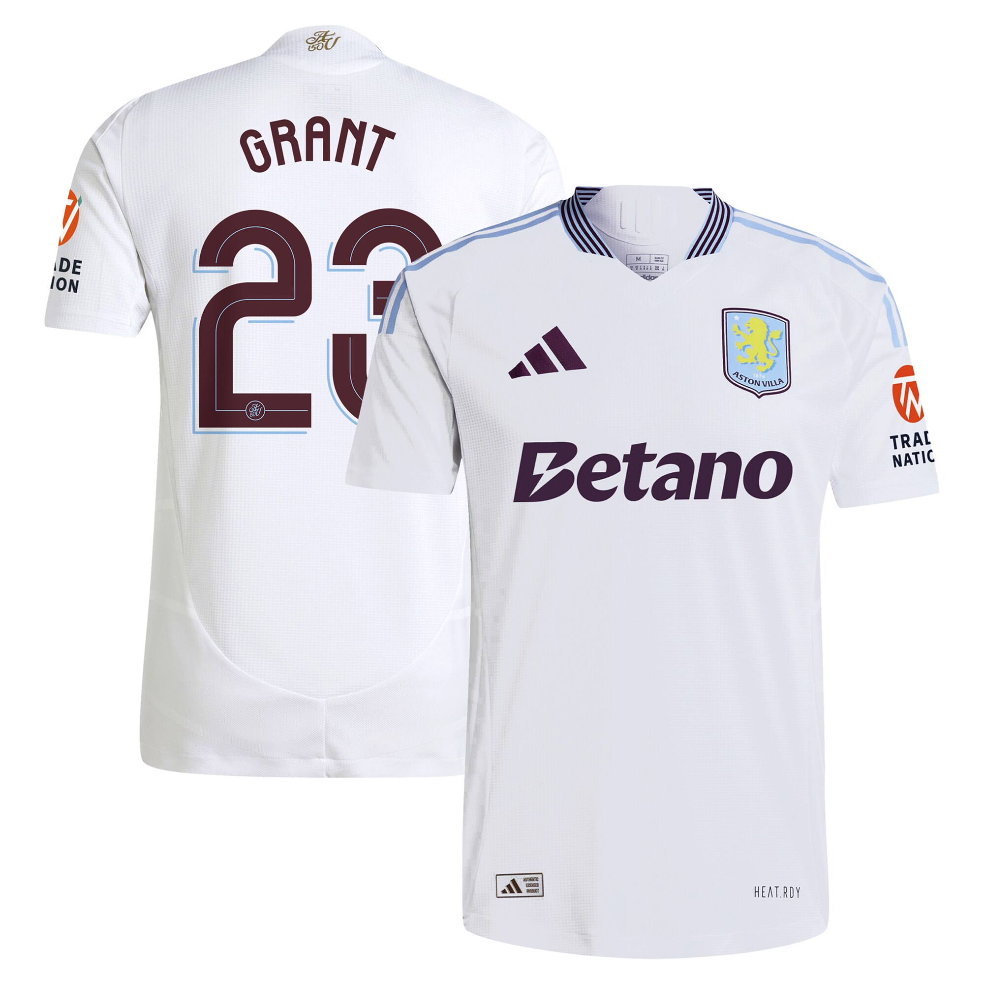 aston villa adidas away authentic shirt 2024-25 with grant 23 cup printing Collection | Aston Villa Fan Shop