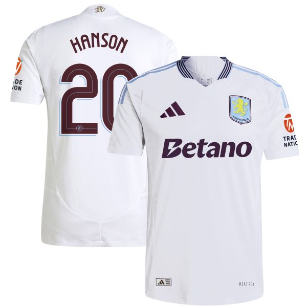 aston villa adidas away authentic shirt 2024-25 with hanson 20 cup printing Collection | Aston Villa Fan Shop