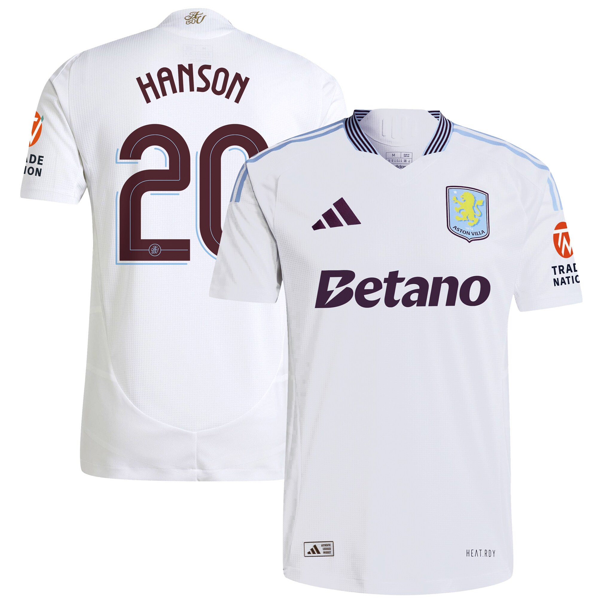 aston villa adidas away authentic shirt 2024-25 with hanson 20 cup printing Collection | Aston Villa Fan Shop