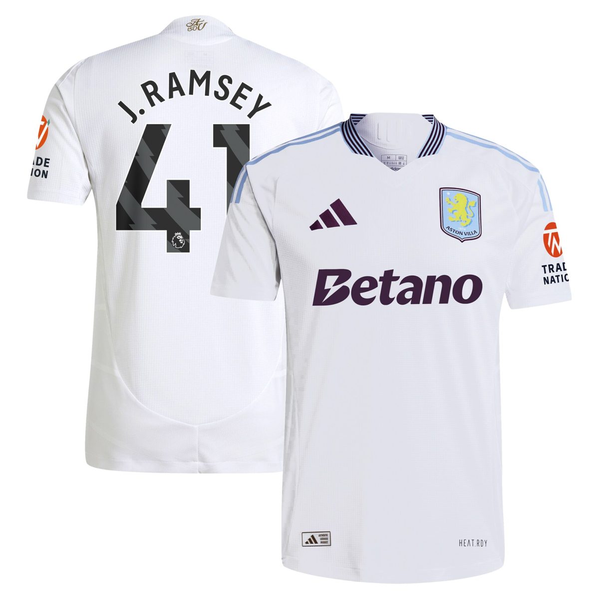 aston villa adidas away authentic shirt 2024-25 with j. ramsey 41 printing Collection | Aston Villa Fan Shop