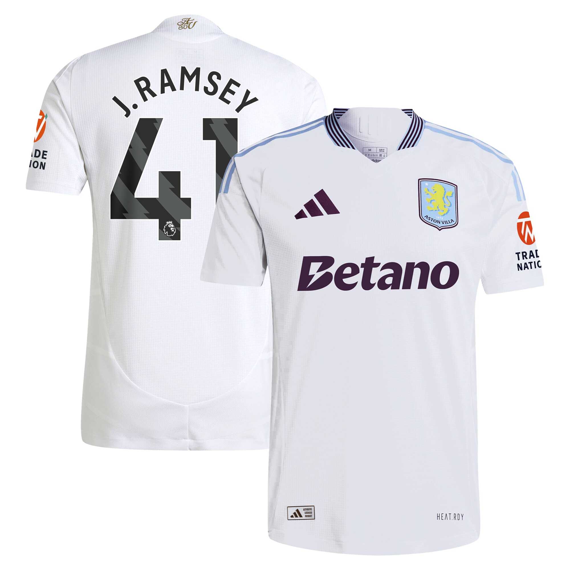 aston villa adidas away authentic shirt 2024-25 with j. ramsey 41 printing Collection | Aston Villa Fan Shop