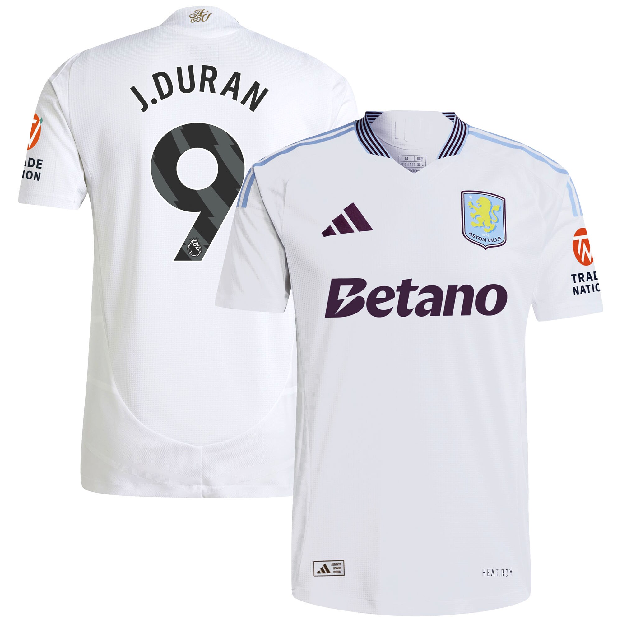aston villa adidas away authentic shirt 2024-25 with j.duran 9 printing Collection | Aston Villa Fan Shop