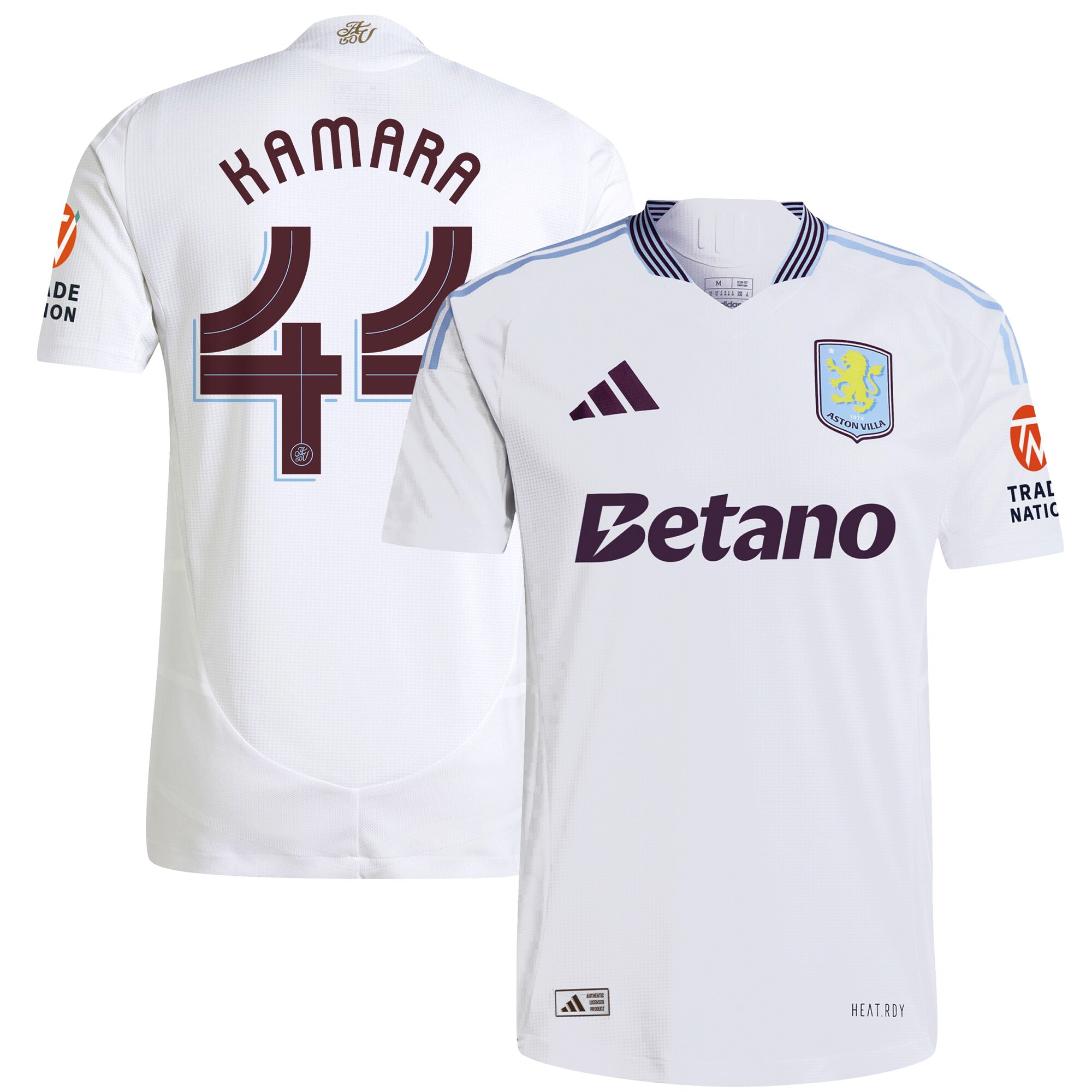 aston villa adidas away authentic shirt 2024-25 with kamara 44 cup printing Collection | Aston Villa Fan Shop