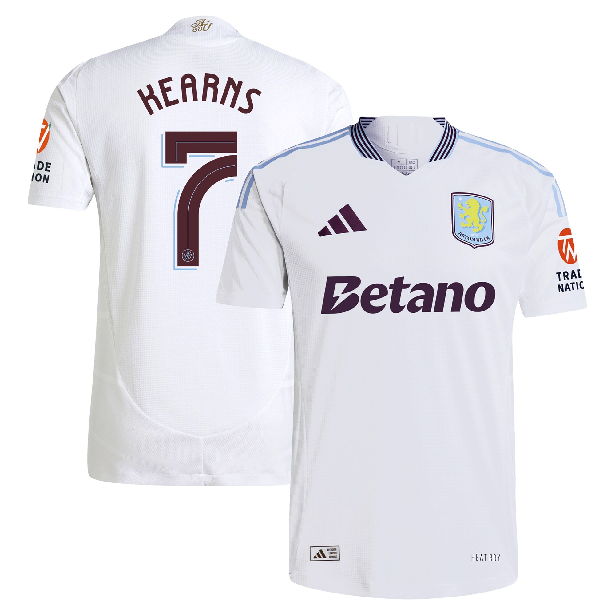 aston villa adidas away authentic shirt 2024-25 with kearns 7 cup printing Collection | Aston Villa Fan Shop