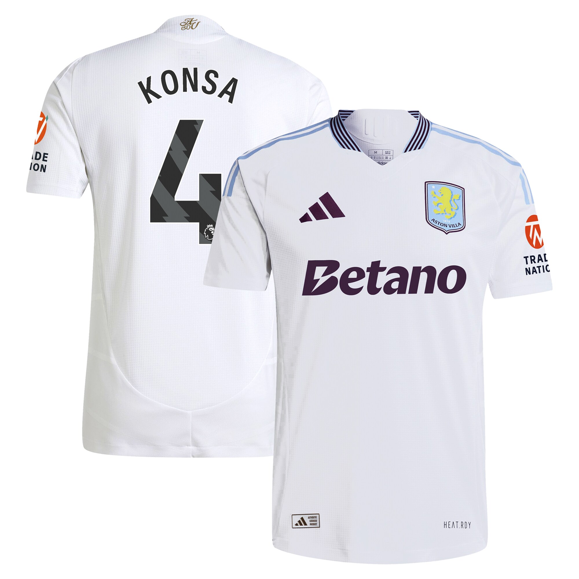 aston villa adidas away authentic shirt 2024-25 with konsa 4 printing Collection | Aston Villa Fan Shop