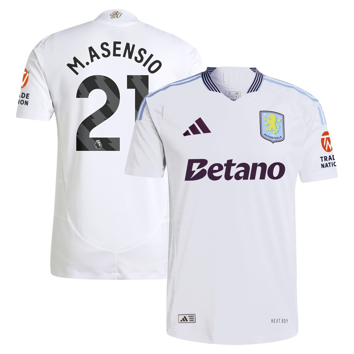 aston villa adidas away authentic shirt 2024-25 with m.asensio 21 printing Collection | Aston Villa Fan Shop