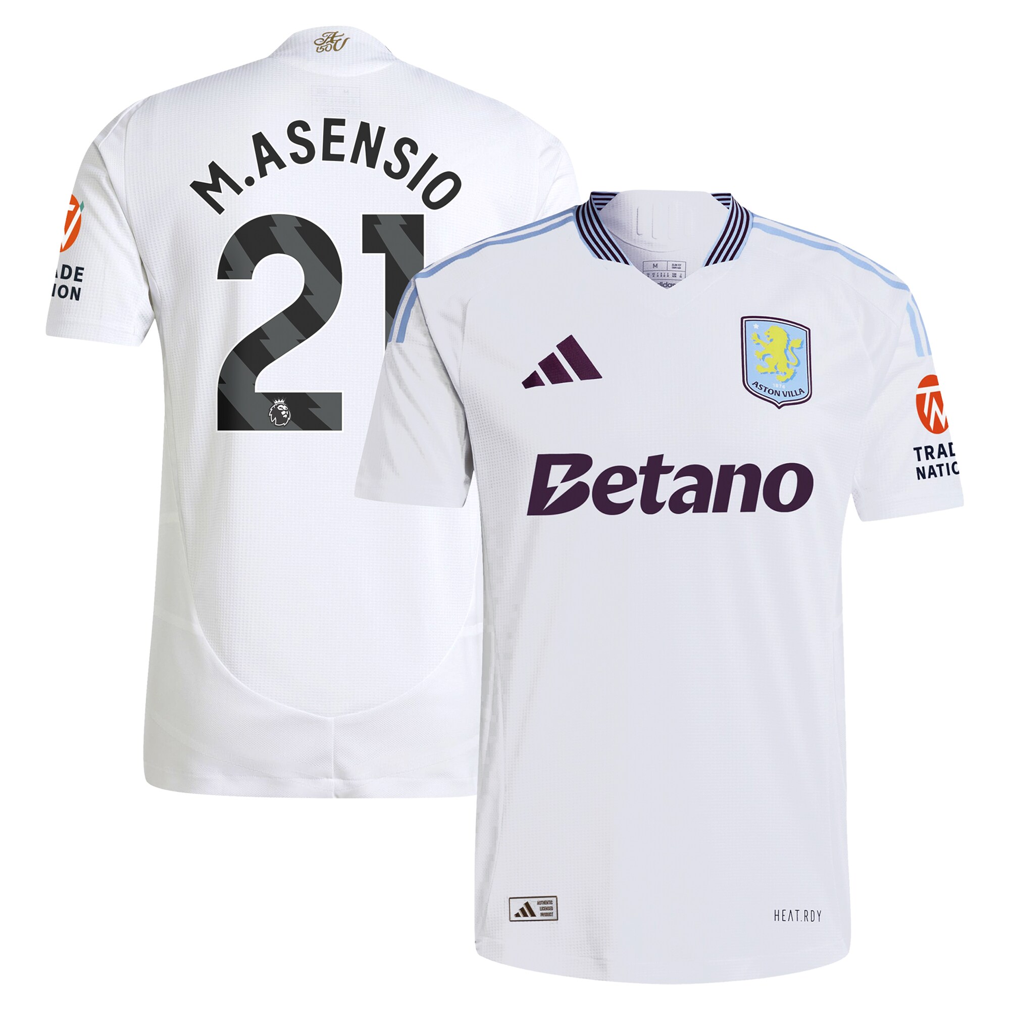 aston villa adidas away authentic shirt 2024-25 with m.asensio 21 printing Collection | Aston Villa Fan Shop