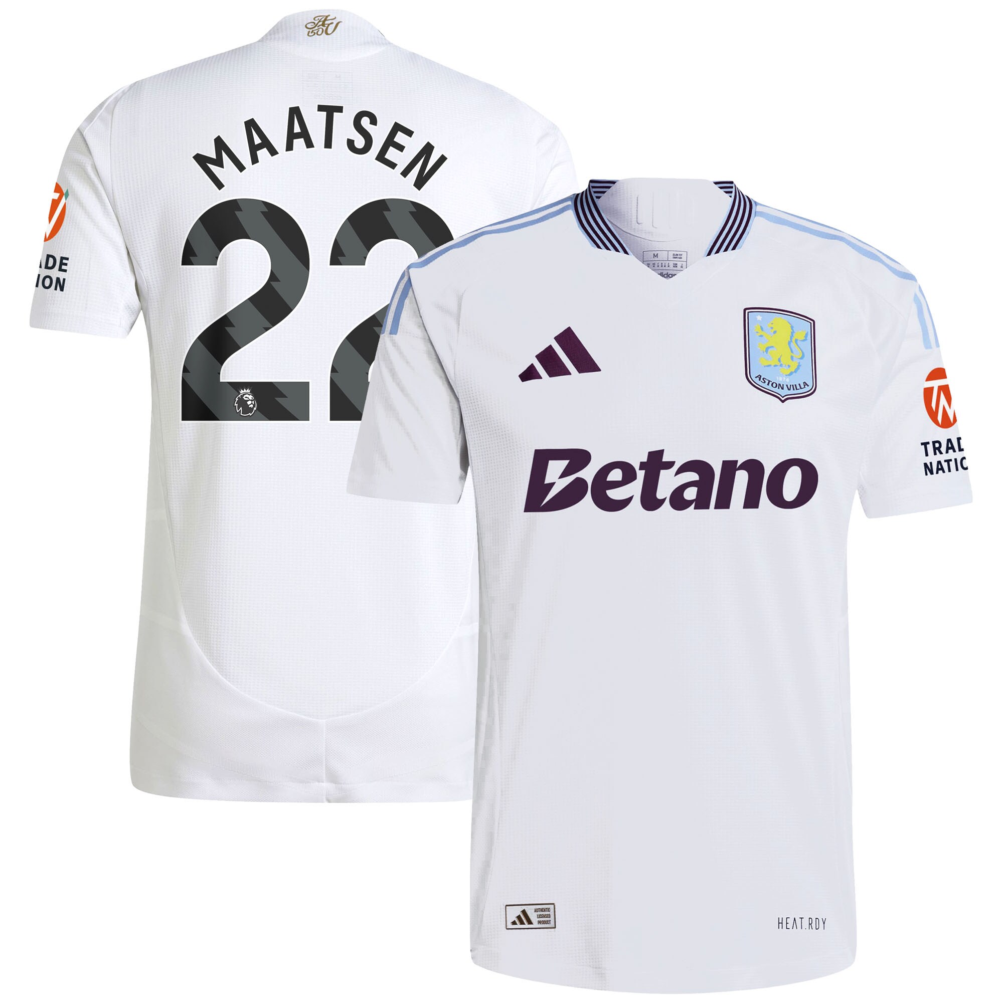 aston villa adidas away authentic shirt 2024-25 with maatsen 22 printing Collection | Aston Villa Fan Shop