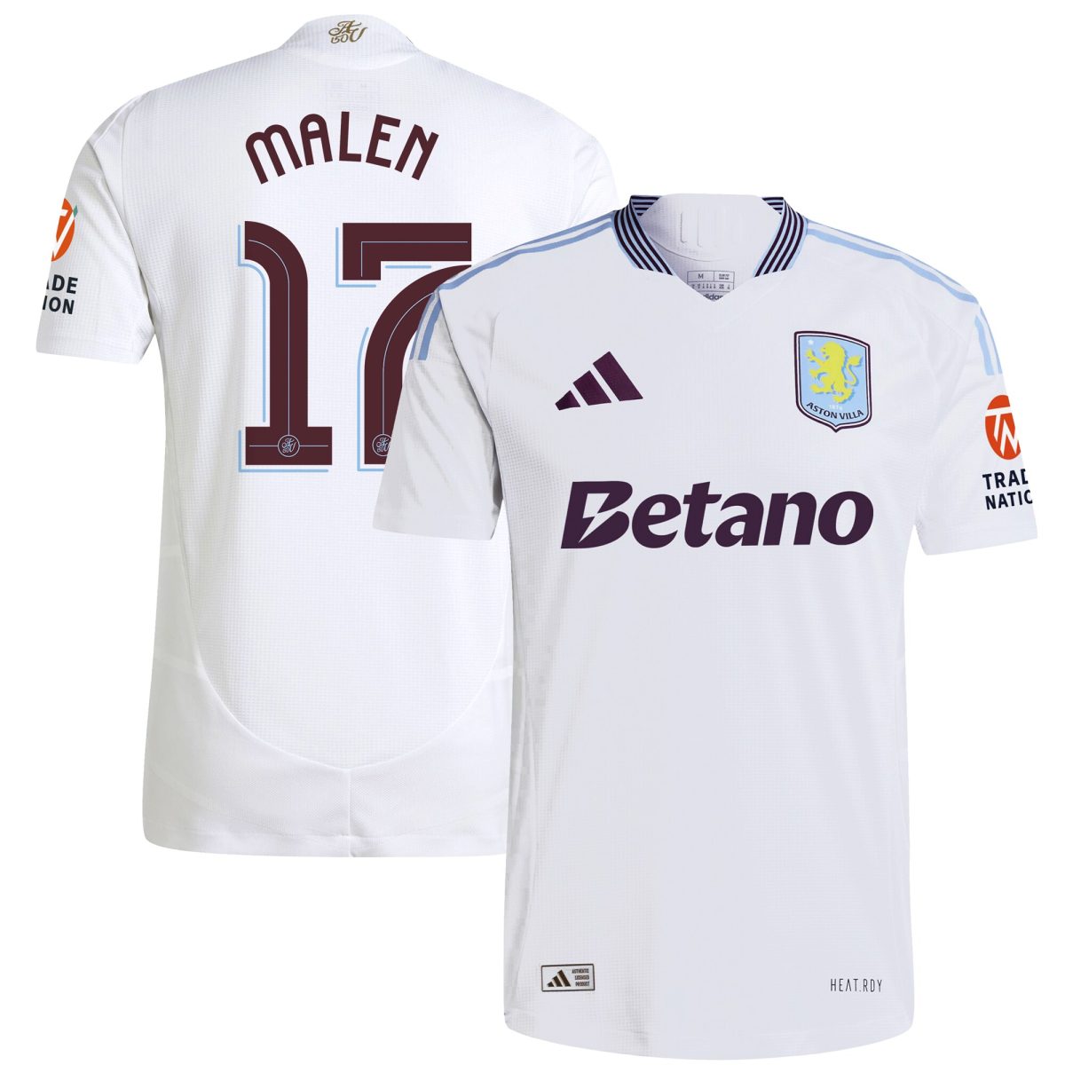 aston villa adidas away authentic shirt 2024-25 with malen 17 cup printing Collection | Aston Villa Fan Shop