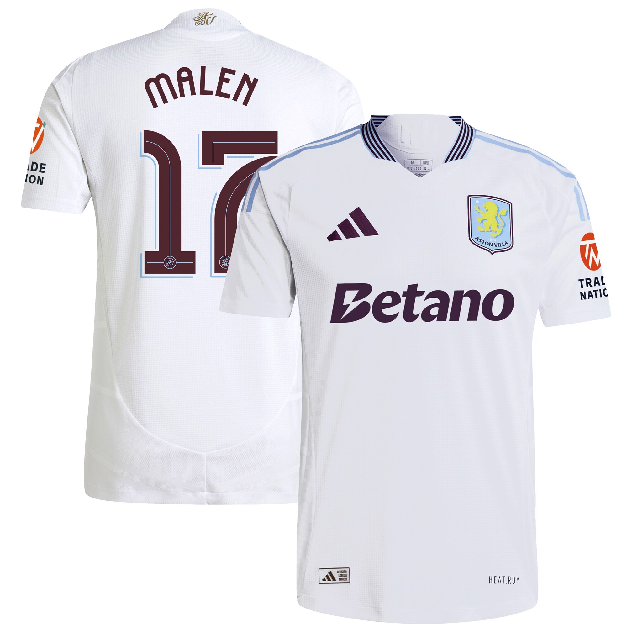 aston villa adidas away authentic shirt 2024-25 with malen 17 cup printing Collection | Aston Villa Fan Shop