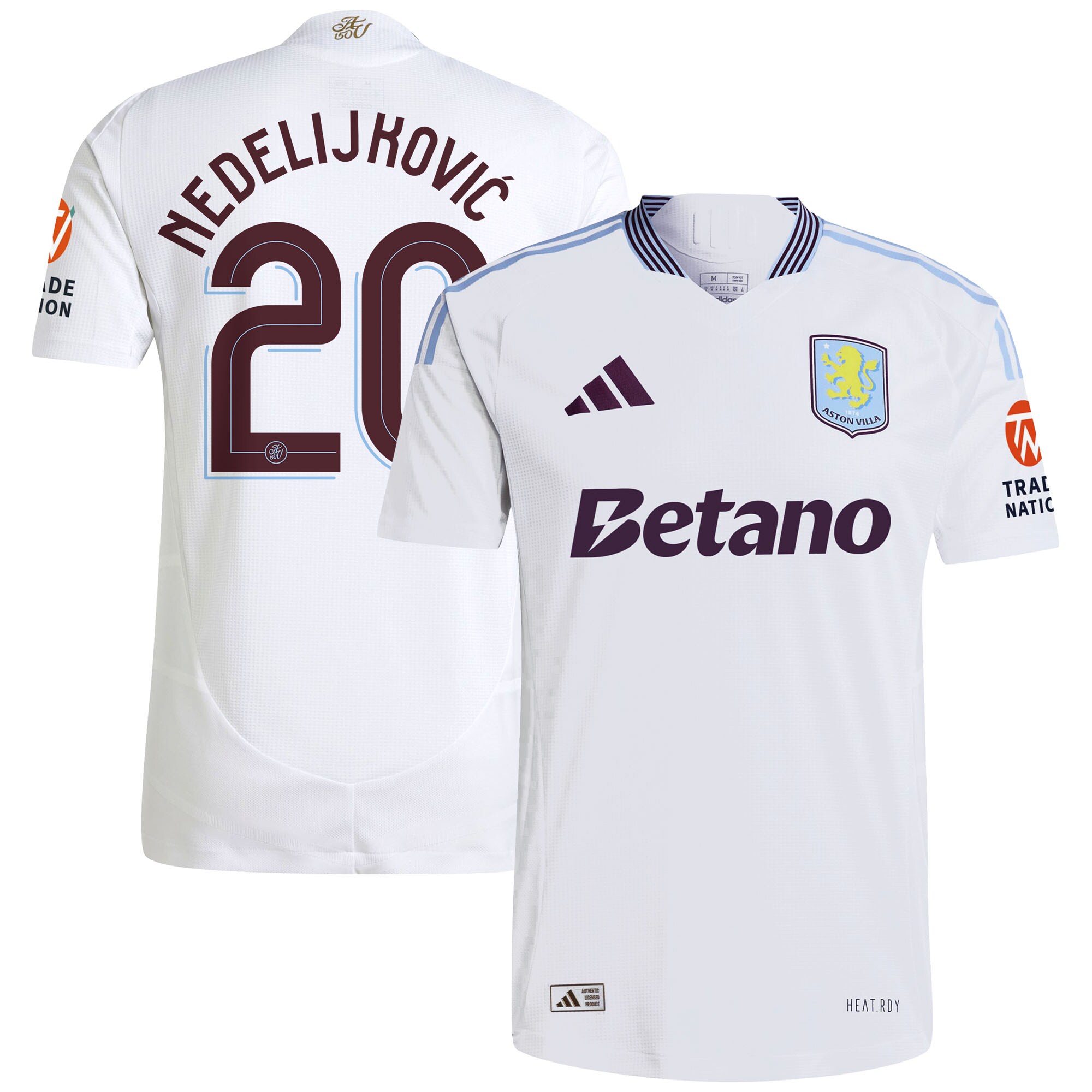 aston villa adidas away authentic shirt 2024-25 with nedeljković 20 cup printing Collection | Aston Villa Fan Shop