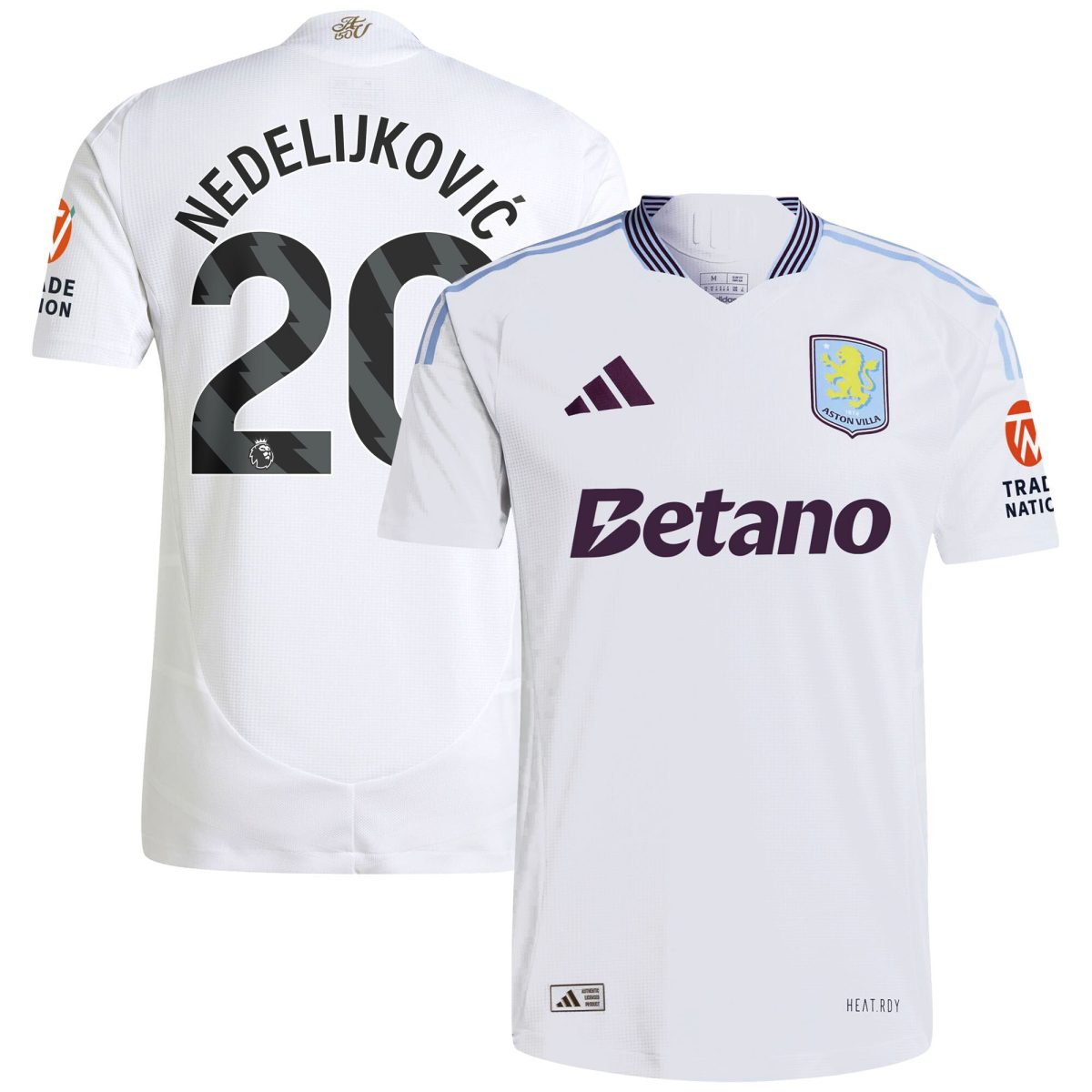 aston villa adidas away authentic shirt 2024-25 with nedeljković 20 printing Collection | Aston Villa Fan Shop