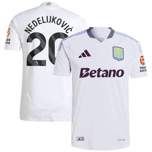 aston villa adidas away authentic shirt 2024-25 with nedeljković 20 printing Collection | Aston Villa Fan Shop