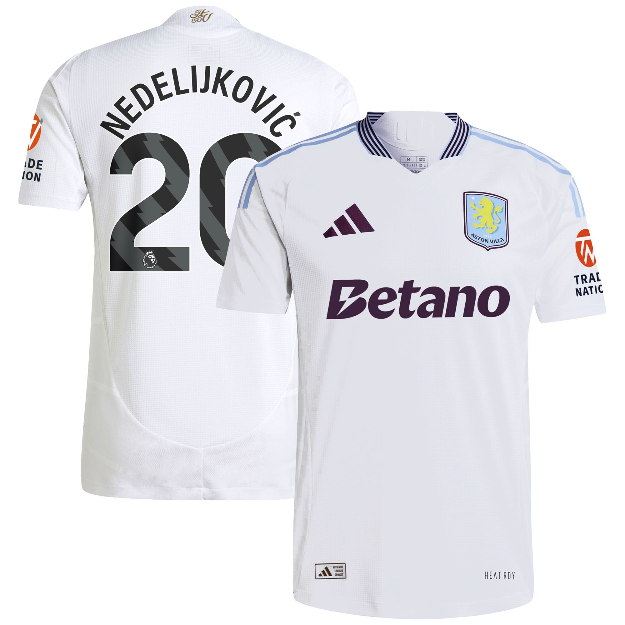 aston villa adidas away authentic shirt 2024-25 with nedeljković 20 printing Collection | Aston Villa Fan Shop