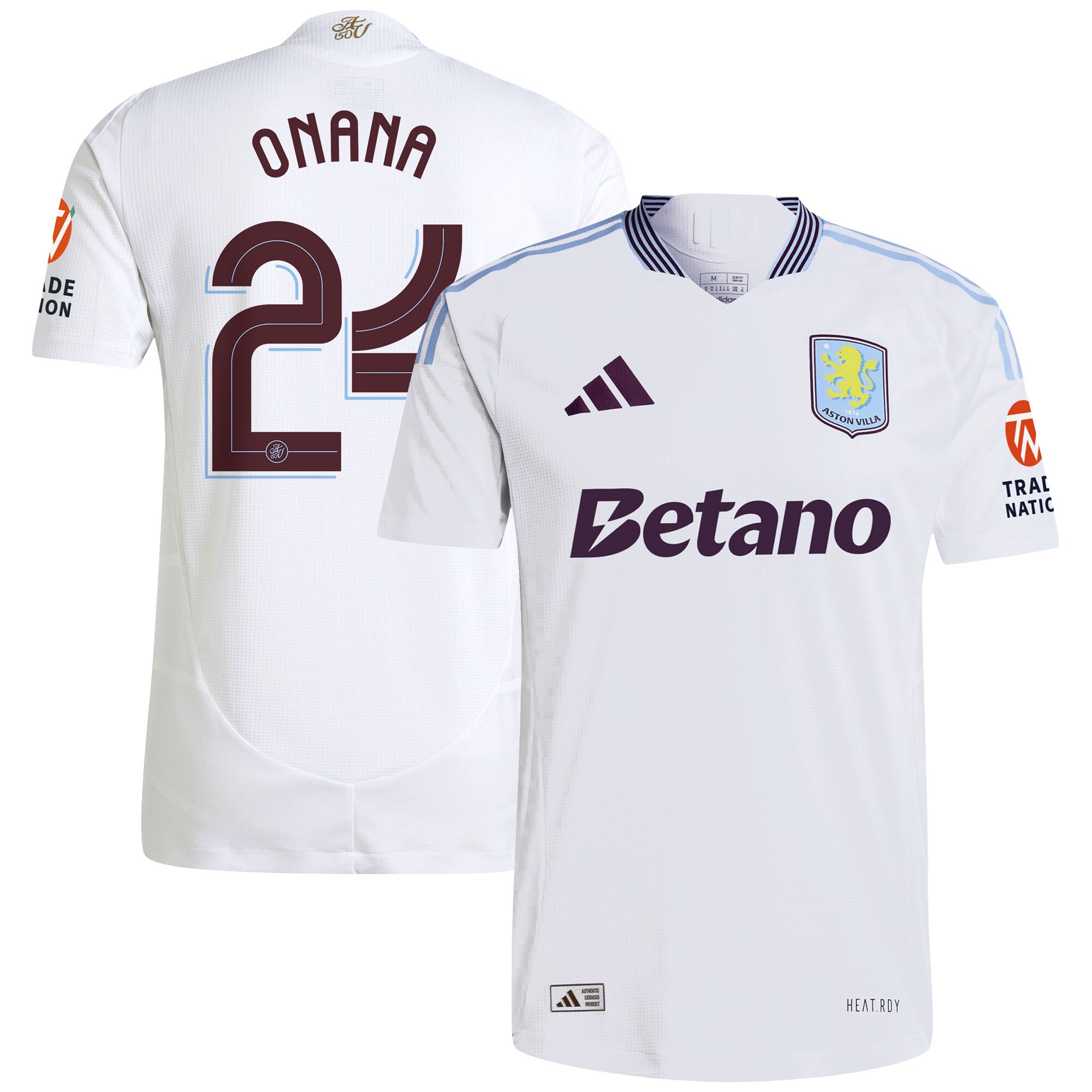 aston villa adidas away authentic shirt 2024-25 with onana 24 cup printing Collection | Aston Villa Fan Shop