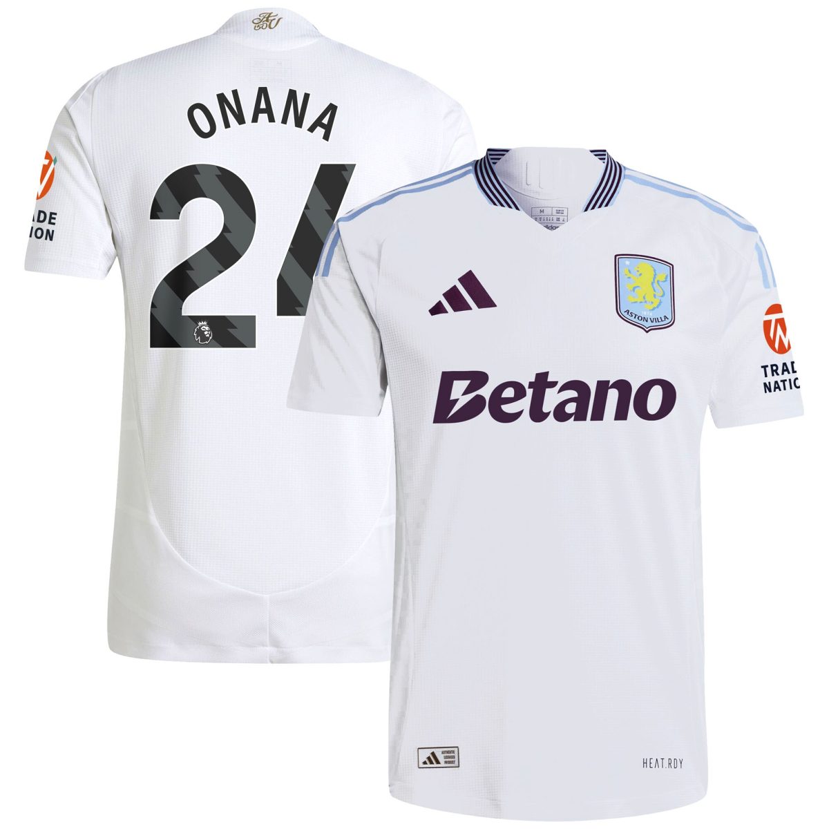 aston villa adidas away authentic shirt 2024-25 with onana 24 printing Collection | Aston Villa Fan Shop