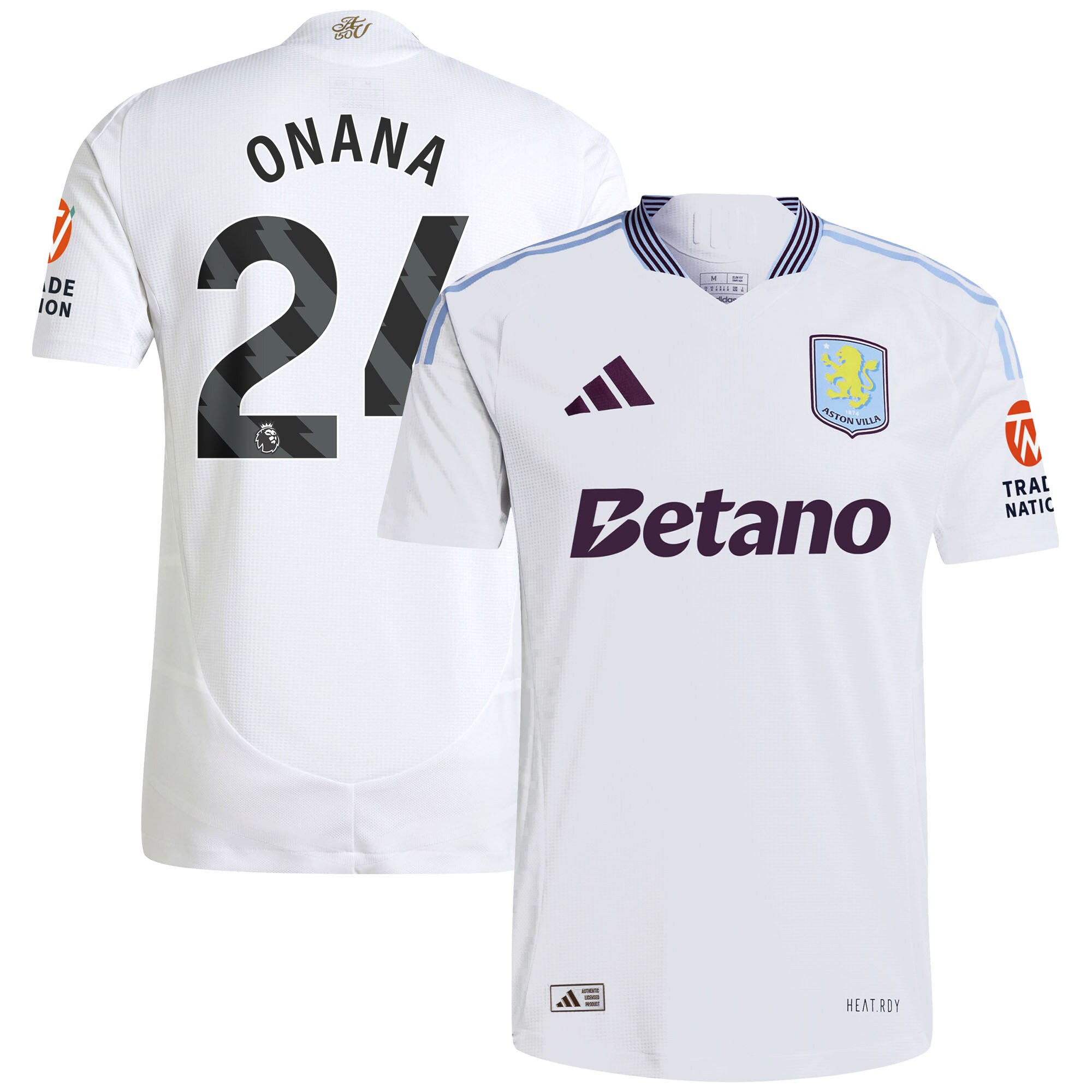 aston villa adidas away authentic shirt 2024-25 with onana 24 printing Collection | Aston Villa Fan Shop