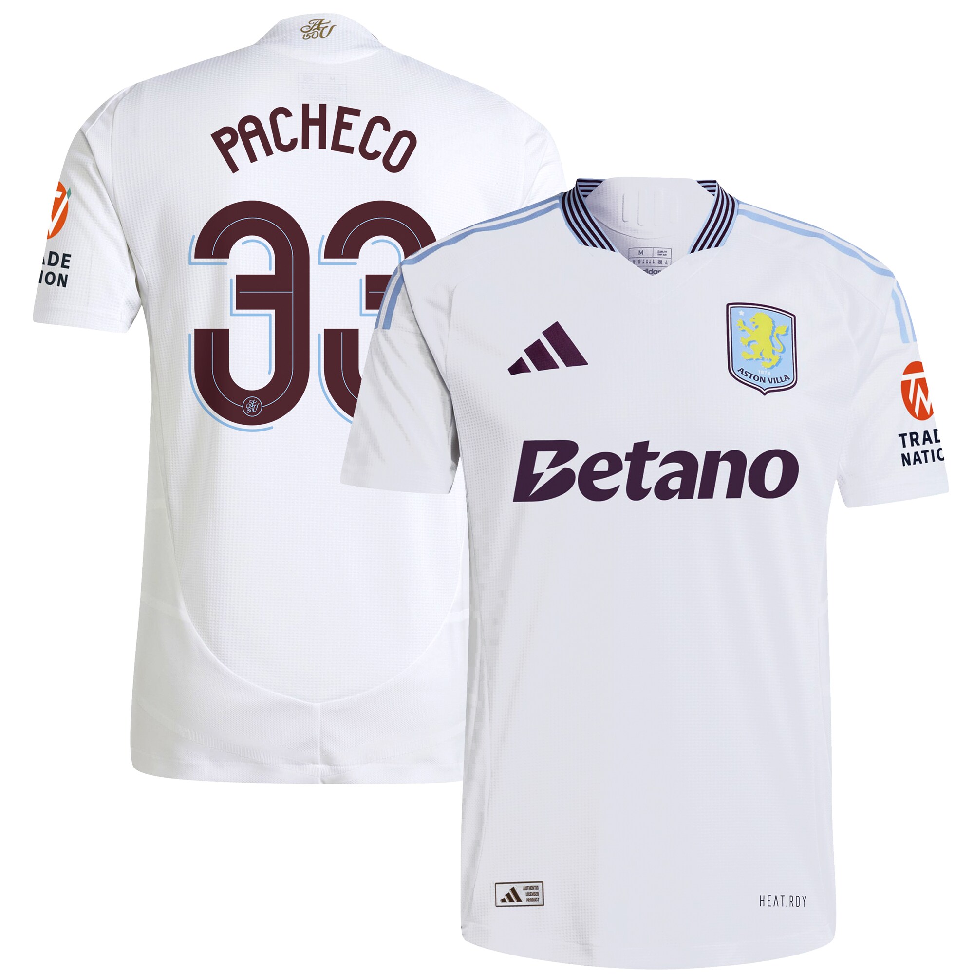 aston villa adidas away authentic shirt 2024-25 with pacheco 33 cup printing Collection | Aston Villa Fan Shop