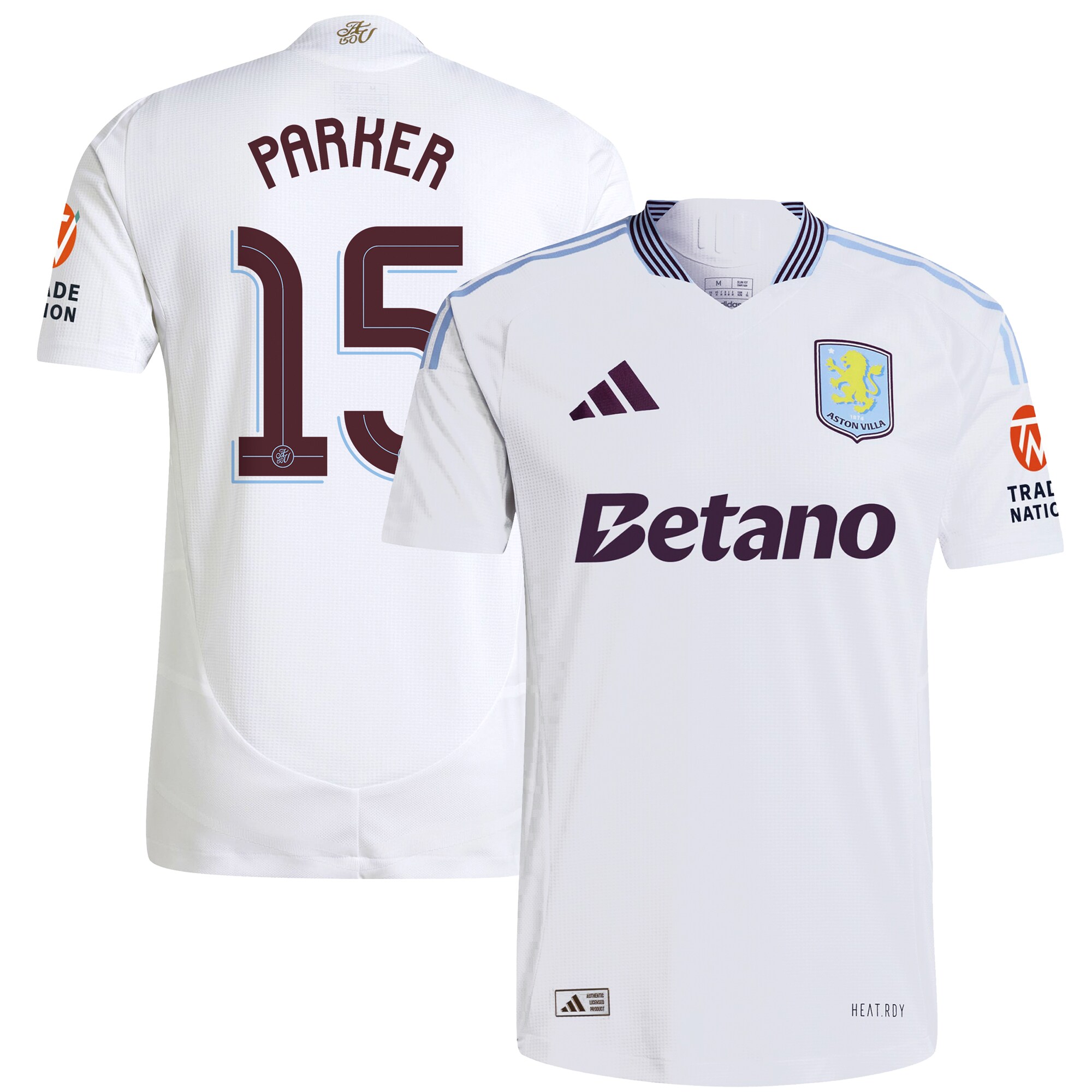 aston villa adidas away authentic shirt 2024-25 with parker 15 cup printing Collection | Aston Villa Fan Shop