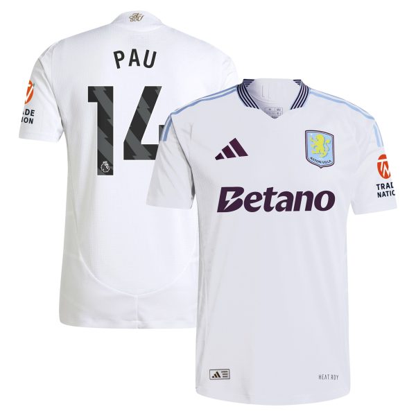 aston villa adidas away authentic shirt 2024-25 with pau 14 printing Collection | Aston Villa Fan Shop