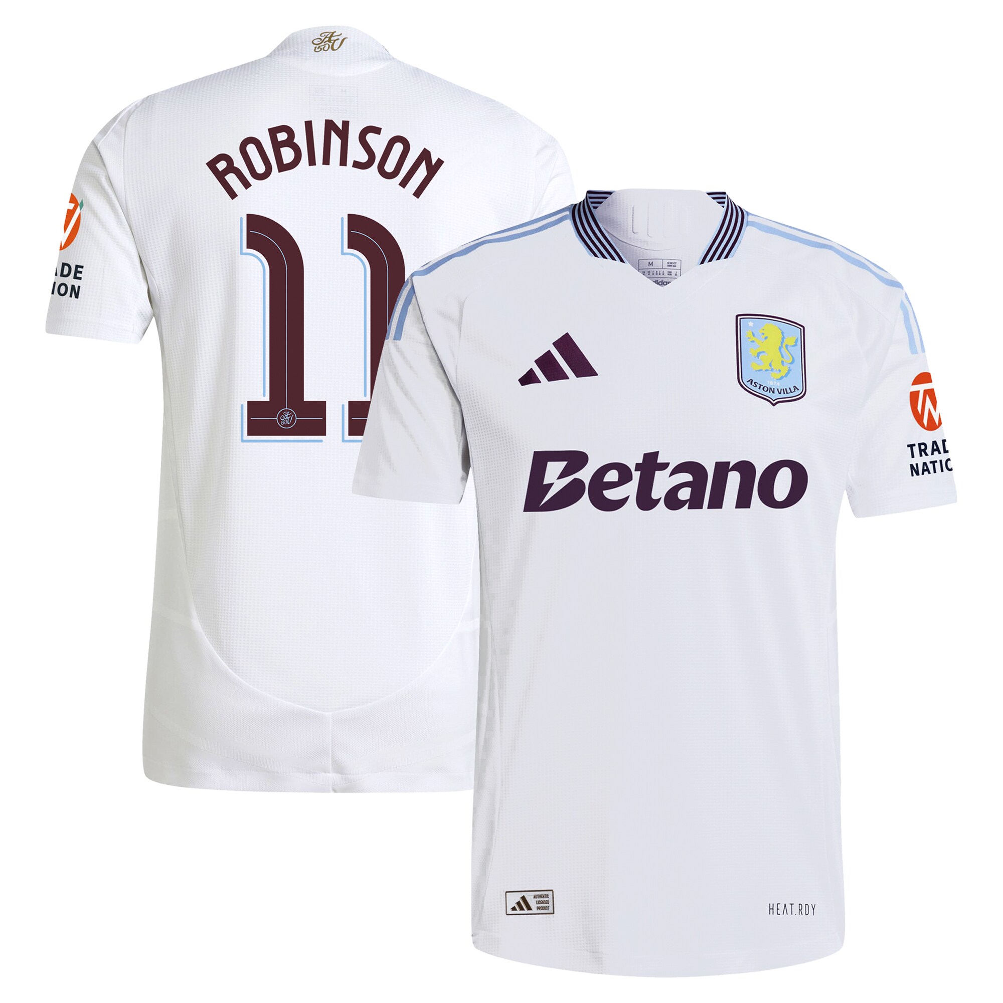 aston villa adidas away authentic shirt 2024-25 with robinson 11 cup printing Collection | Aston Villa Fan Shop
