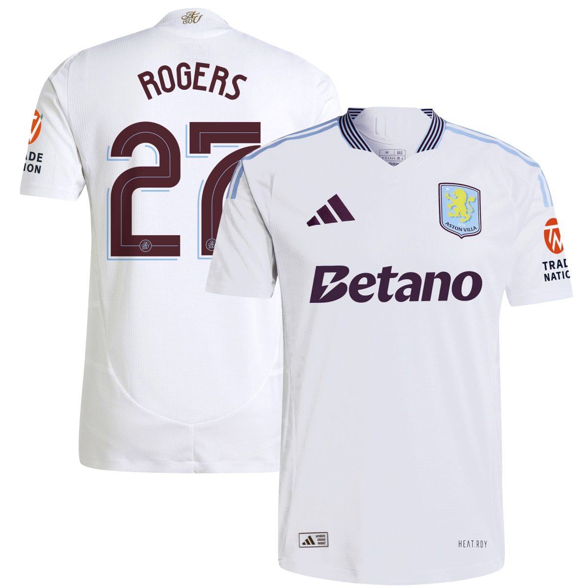 aston villa adidas away authentic shirt 2024-25 with rogers 27 cup printing Collection | Aston Villa Fan Shop