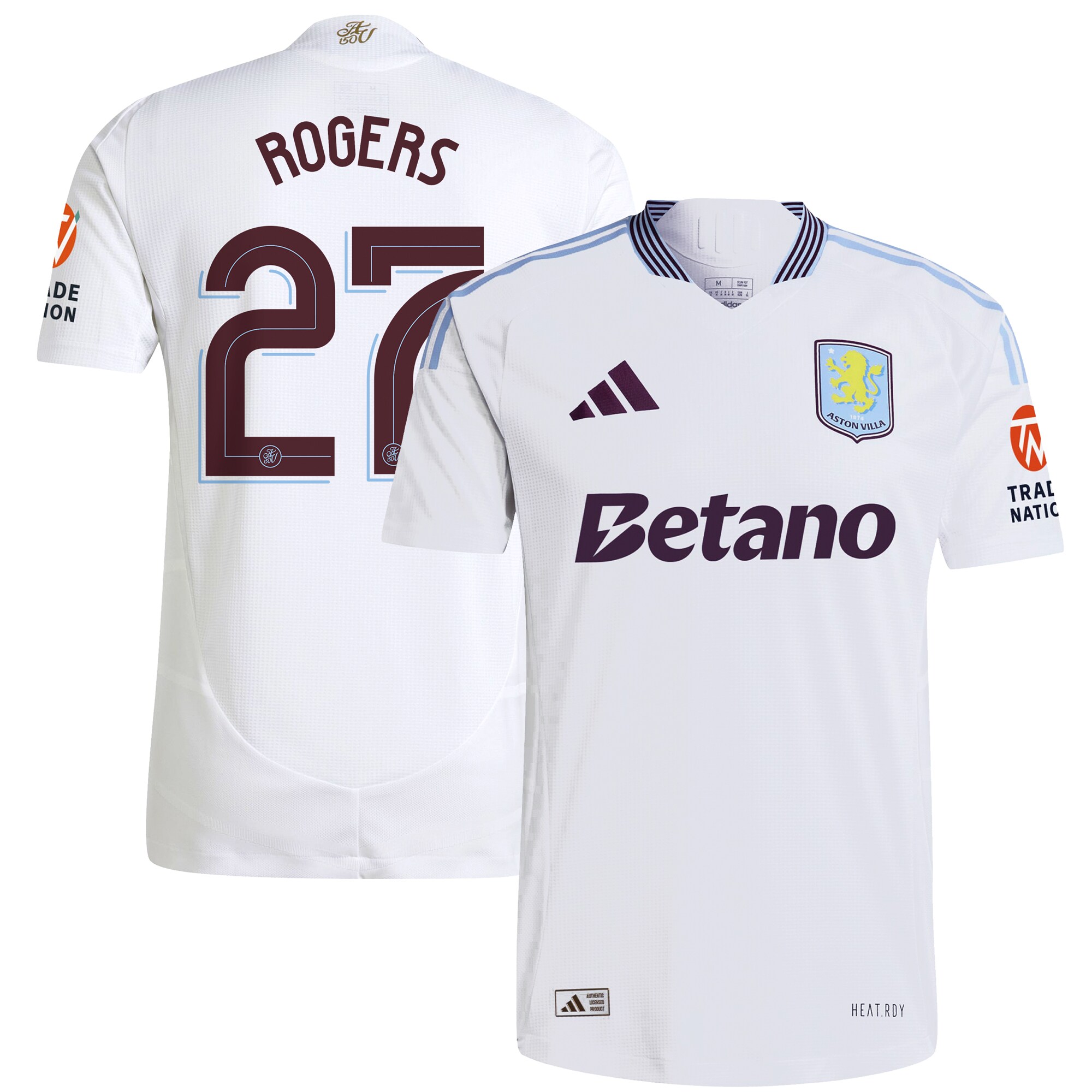 aston villa adidas away authentic shirt 2024-25 with rogers 27 cup printing Collection | Aston Villa Fan Shop