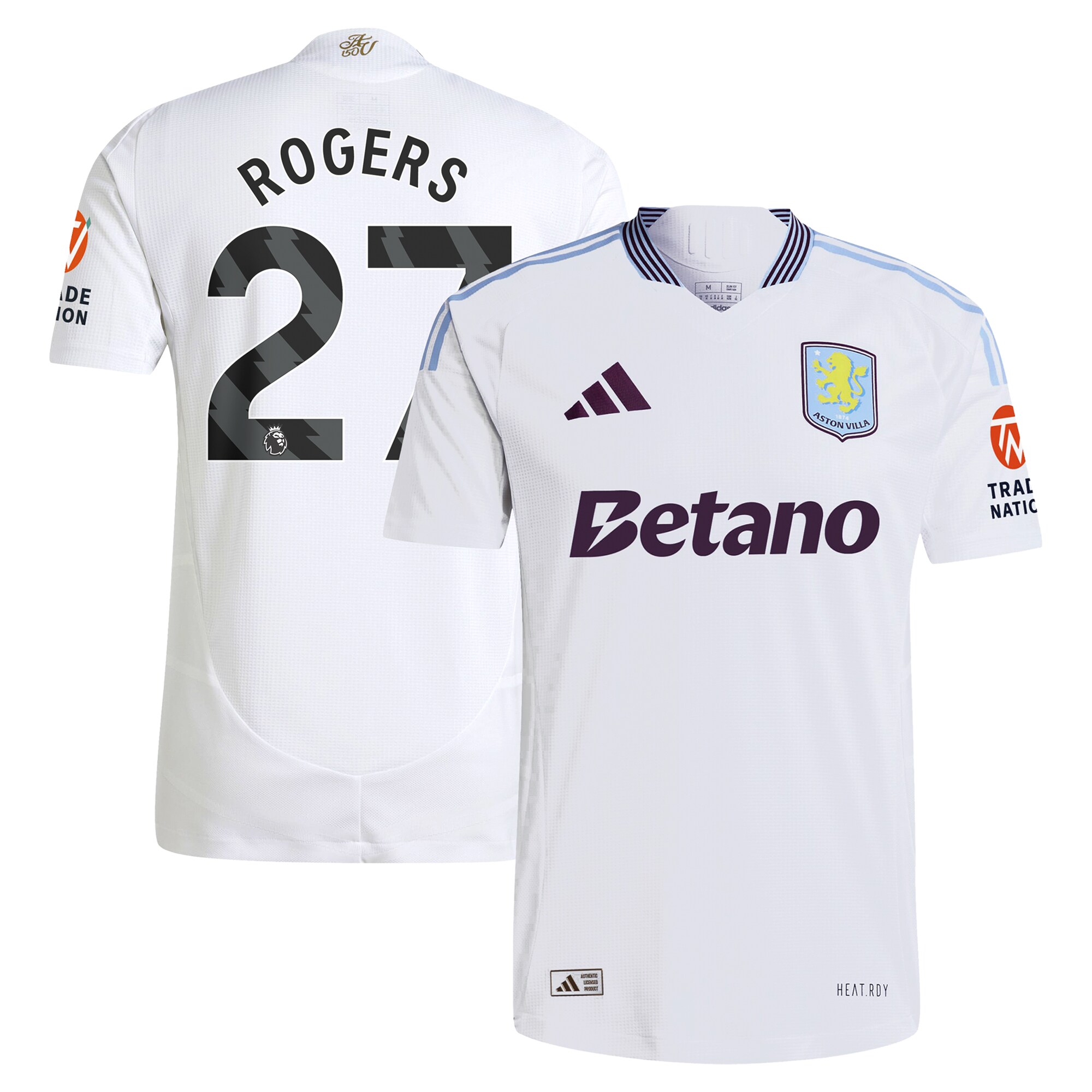 aston villa adidas away authentic shirt 2024-25 with rogers 27 printing Collection | Aston Villa Fan Shop