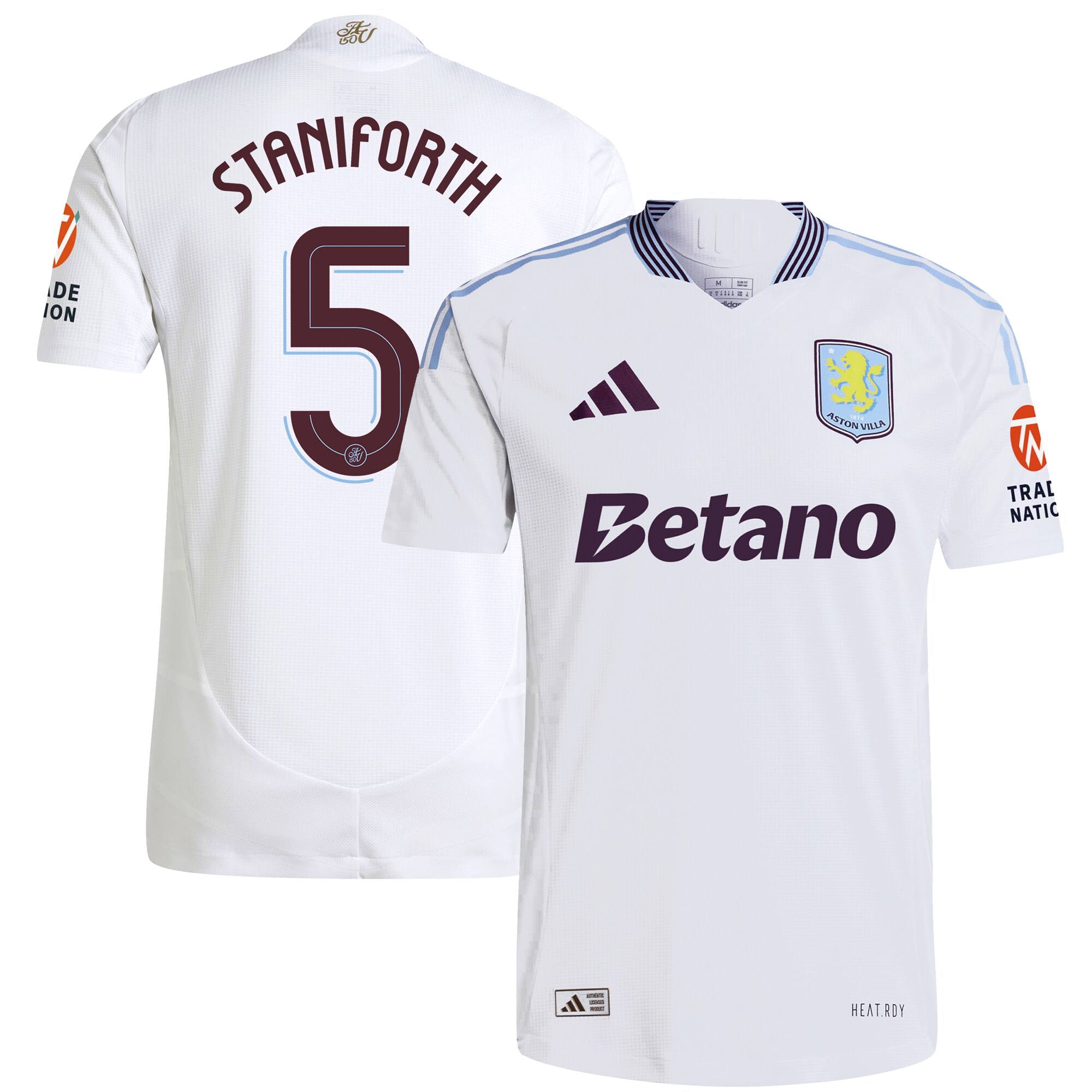 aston villa adidas away authentic shirt 2024-25 with staniforth 5 cup printing Collection | Aston Villa Fan Shop