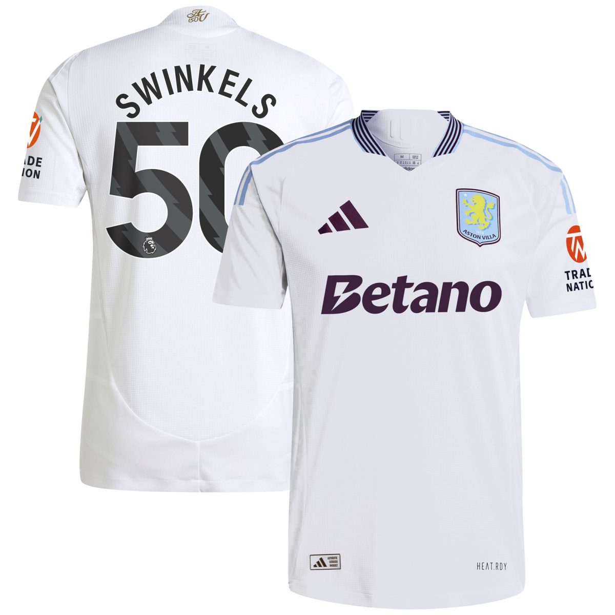 aston villa adidas away authentic shirt 2024-25 with swinkels 50 printing Collection | Aston Villa Fan Shop