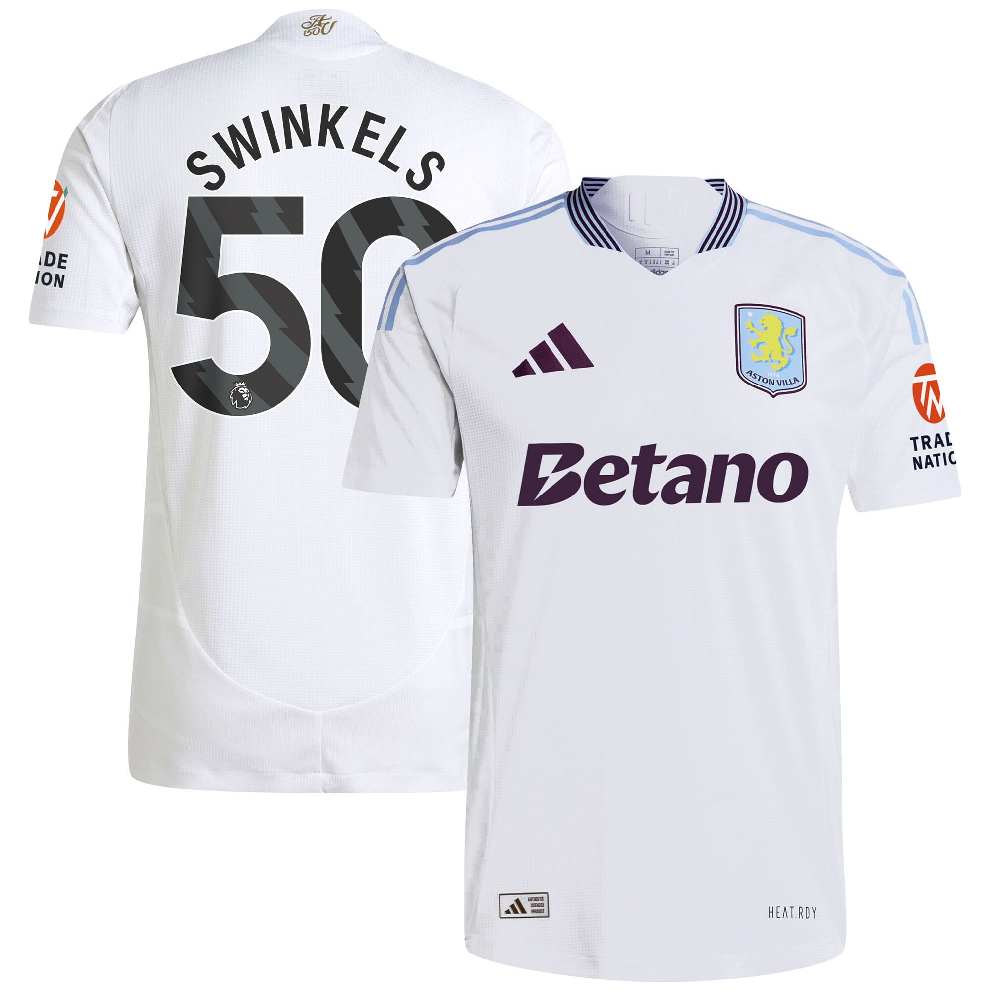 aston villa adidas away authentic shirt 2024-25 with swinkels 50 printing Collection | Aston Villa Fan Shop