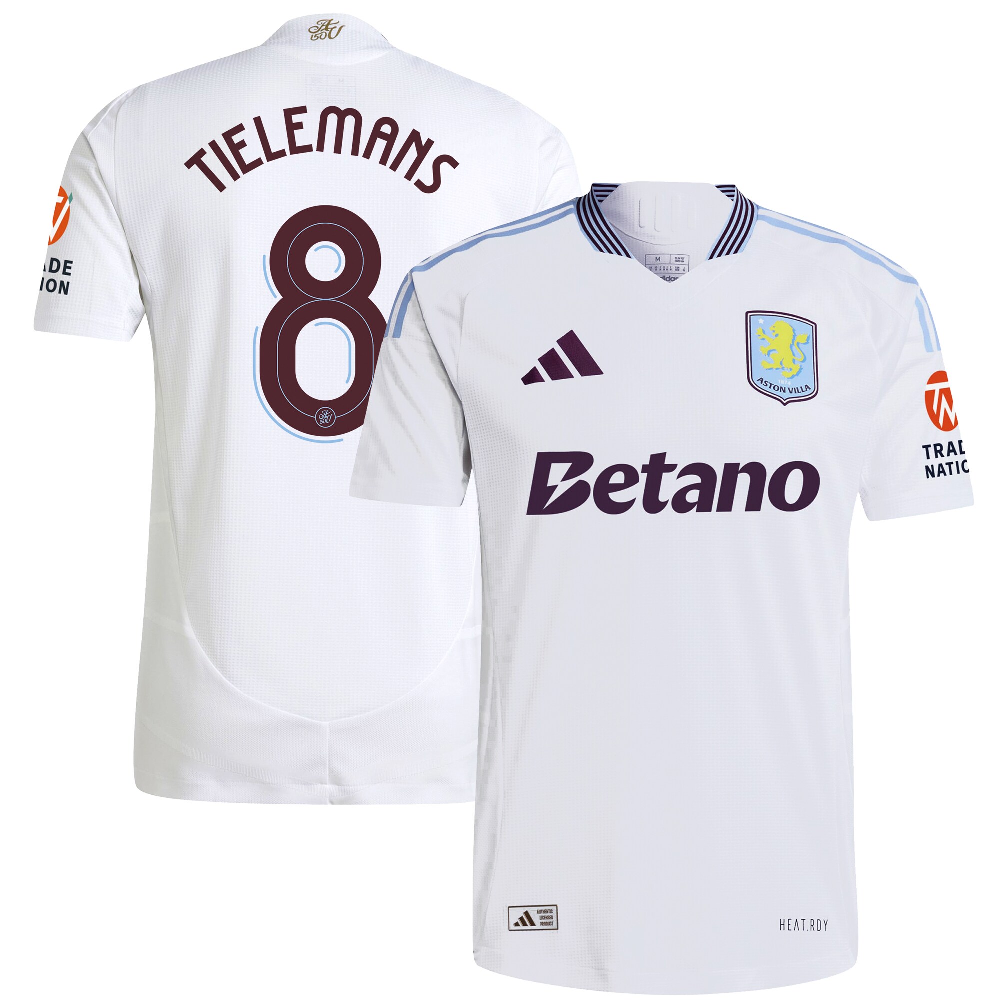 aston villa adidas away authentic shirt 2024-25 with tielemans 8 cup printing Collection | Aston Villa Fan Shop