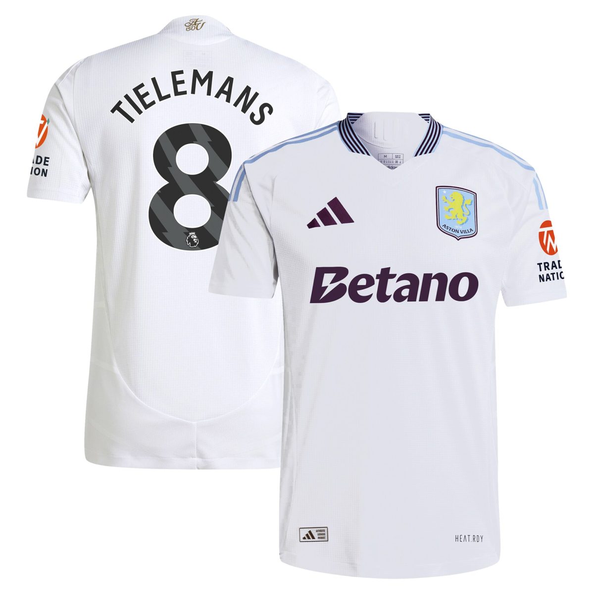 aston villa adidas away authentic shirt 2024-25 with tielemans 8 printing Collection | Aston Villa Fan Shop
