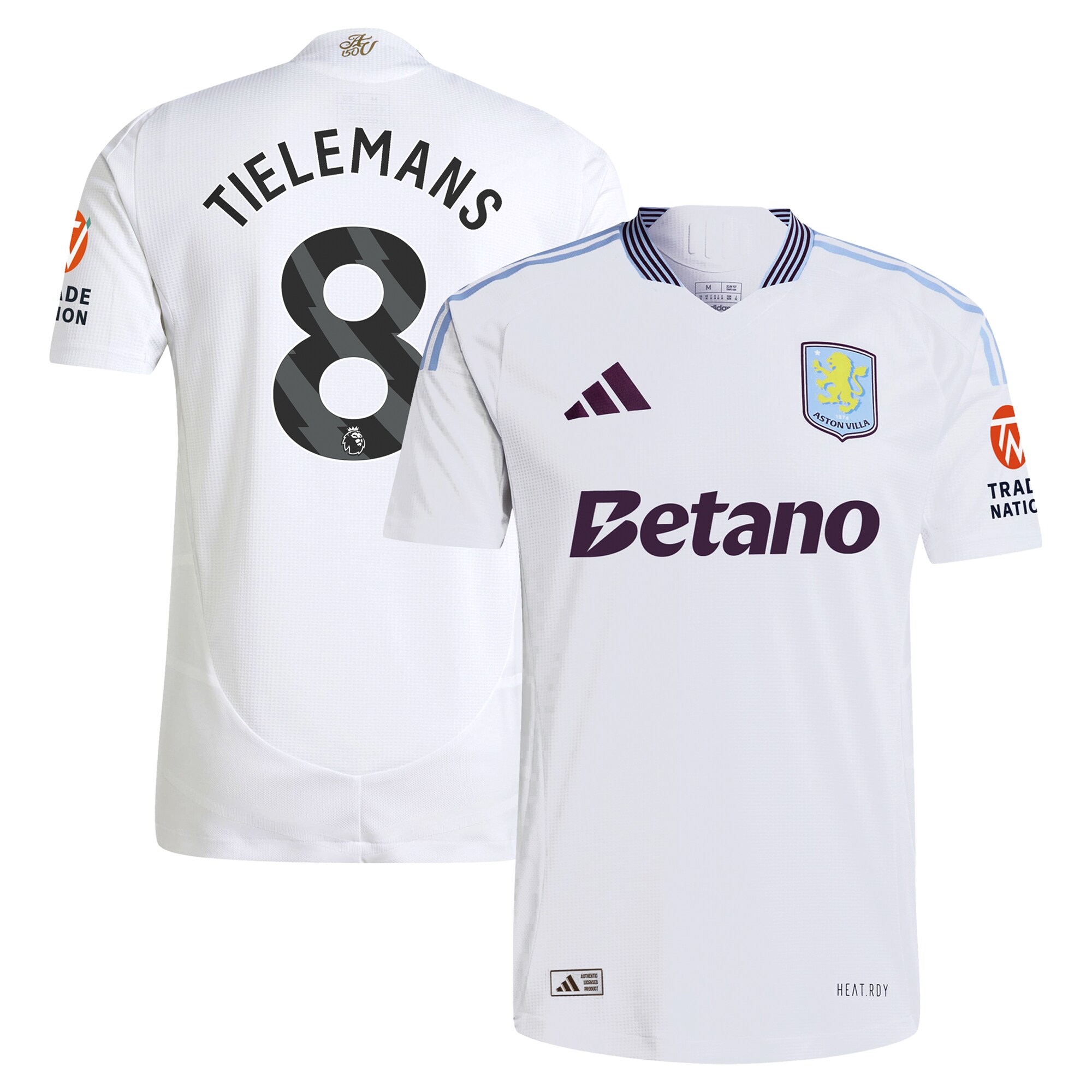 aston villa adidas away authentic shirt 2024-25 with tielemans 8 printing Collection | Aston Villa Fan Shop