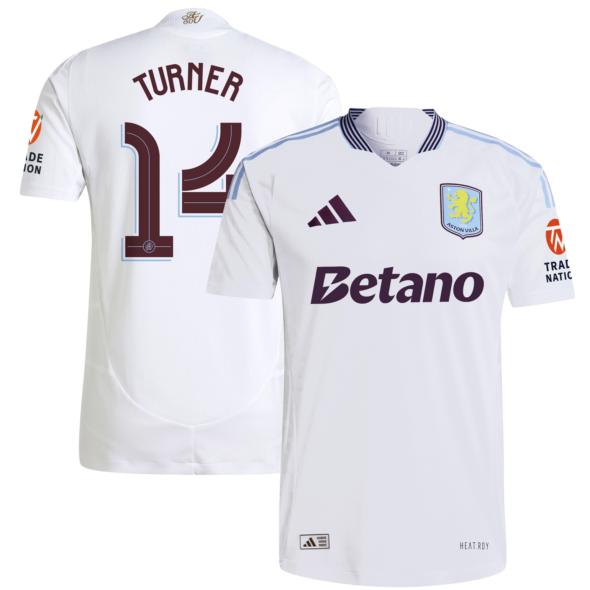 aston villa adidas away authentic shirt 2024-25 with turner 14 cup printing Collection | Aston Villa Fan Shop