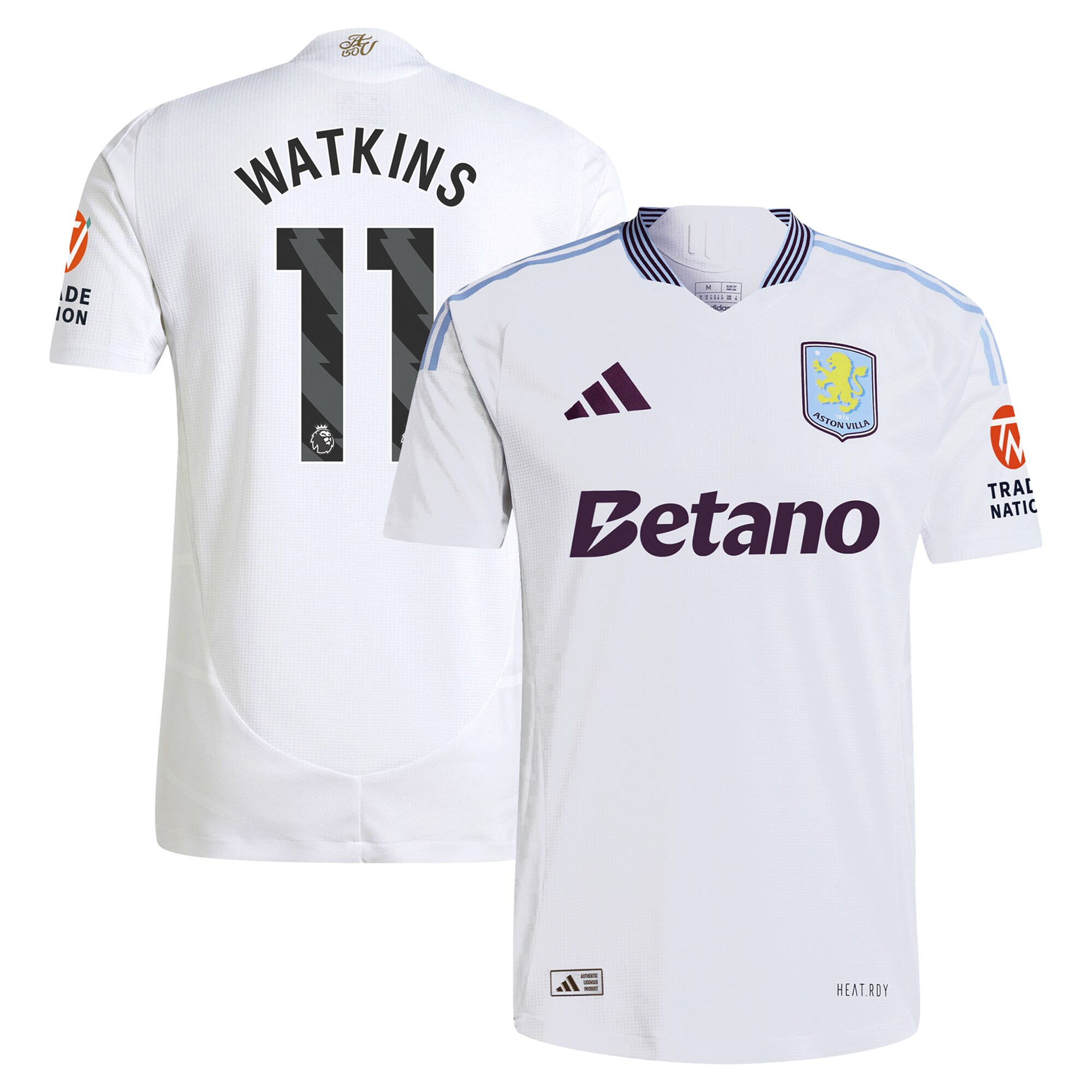 aston villa adidas away authentic shirt 2024-25 with watkins 11 printing Collection | Aston Villa Fan Shop