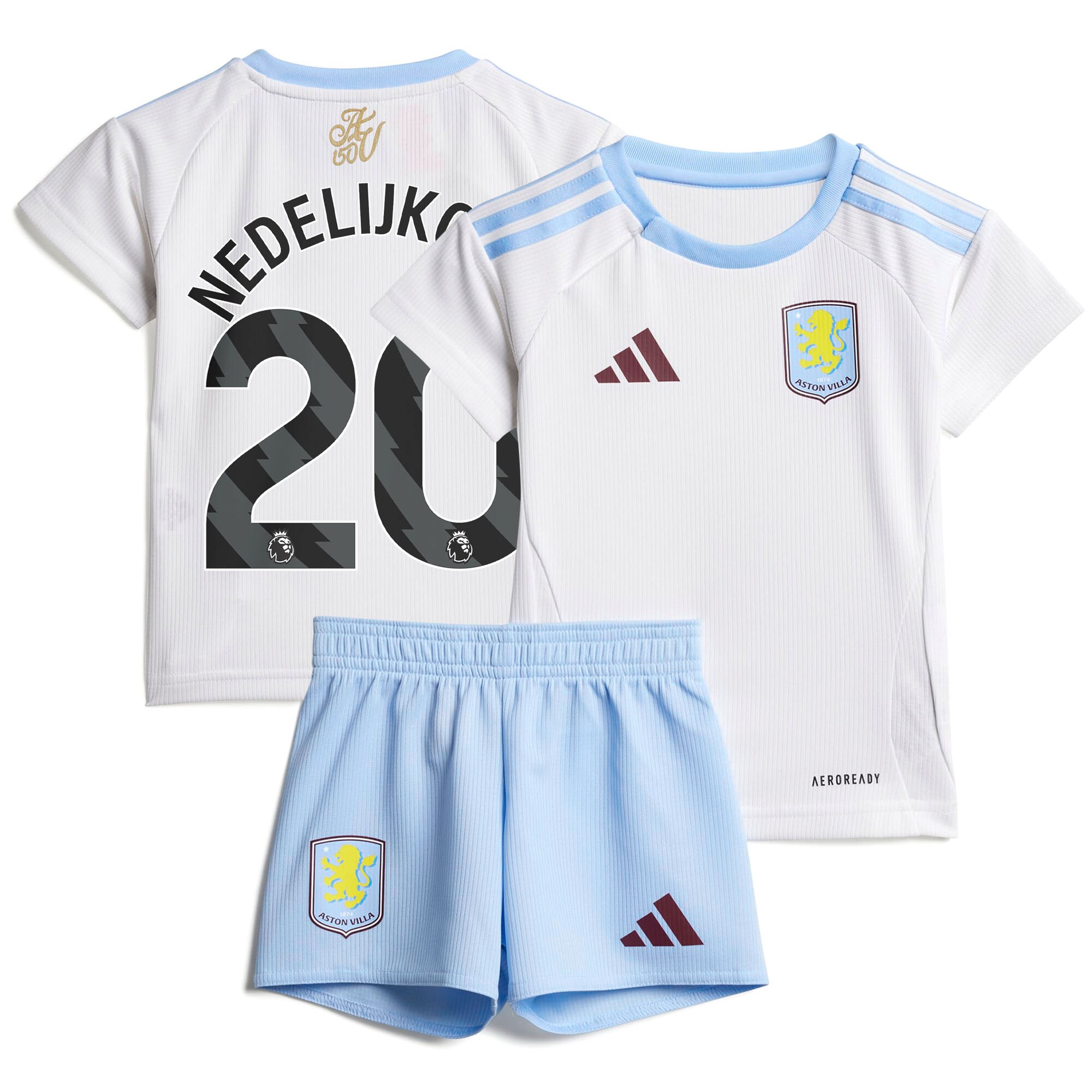 aston villa adidas away baby kit 2024-25 with nedeljković 20 printing Collection | Aston Villa Fan Shop