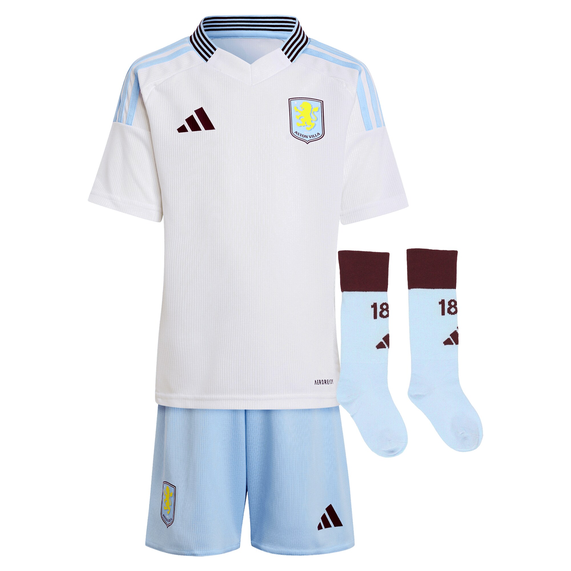aston villa adidas away mini kit 2024-25 with a.garcía 16 printing Collection | Aston Villa Fan Shop