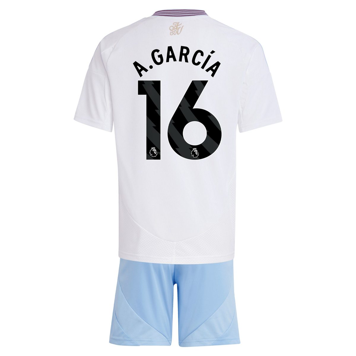 aston villa adidas away mini kit 2024-25 with a.garcía 16 printing Collection | Aston Villa Fan Shop