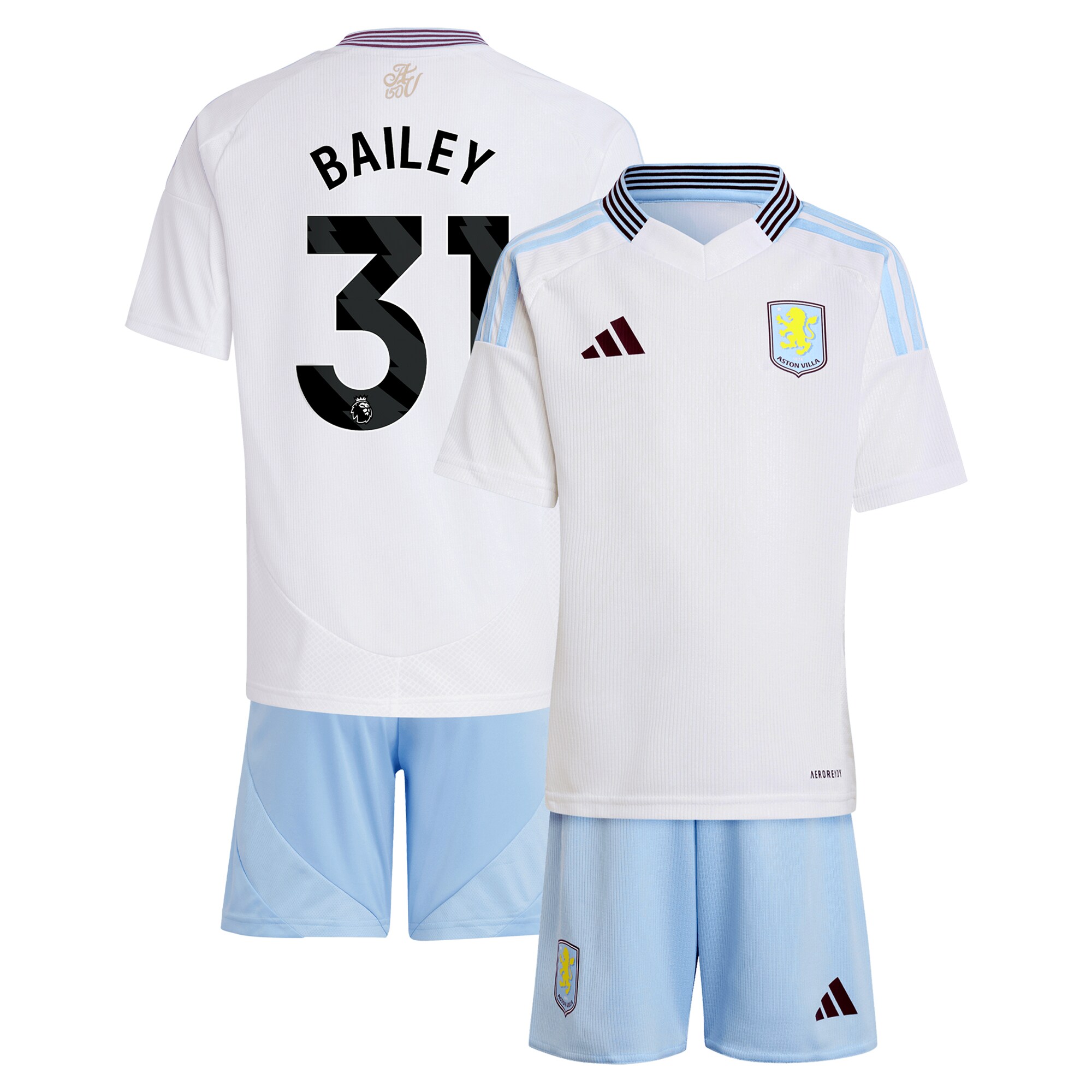 aston villa adidas away mini kit 2024-25 with bailey 31 printing Collection | Aston Villa Fan Shop