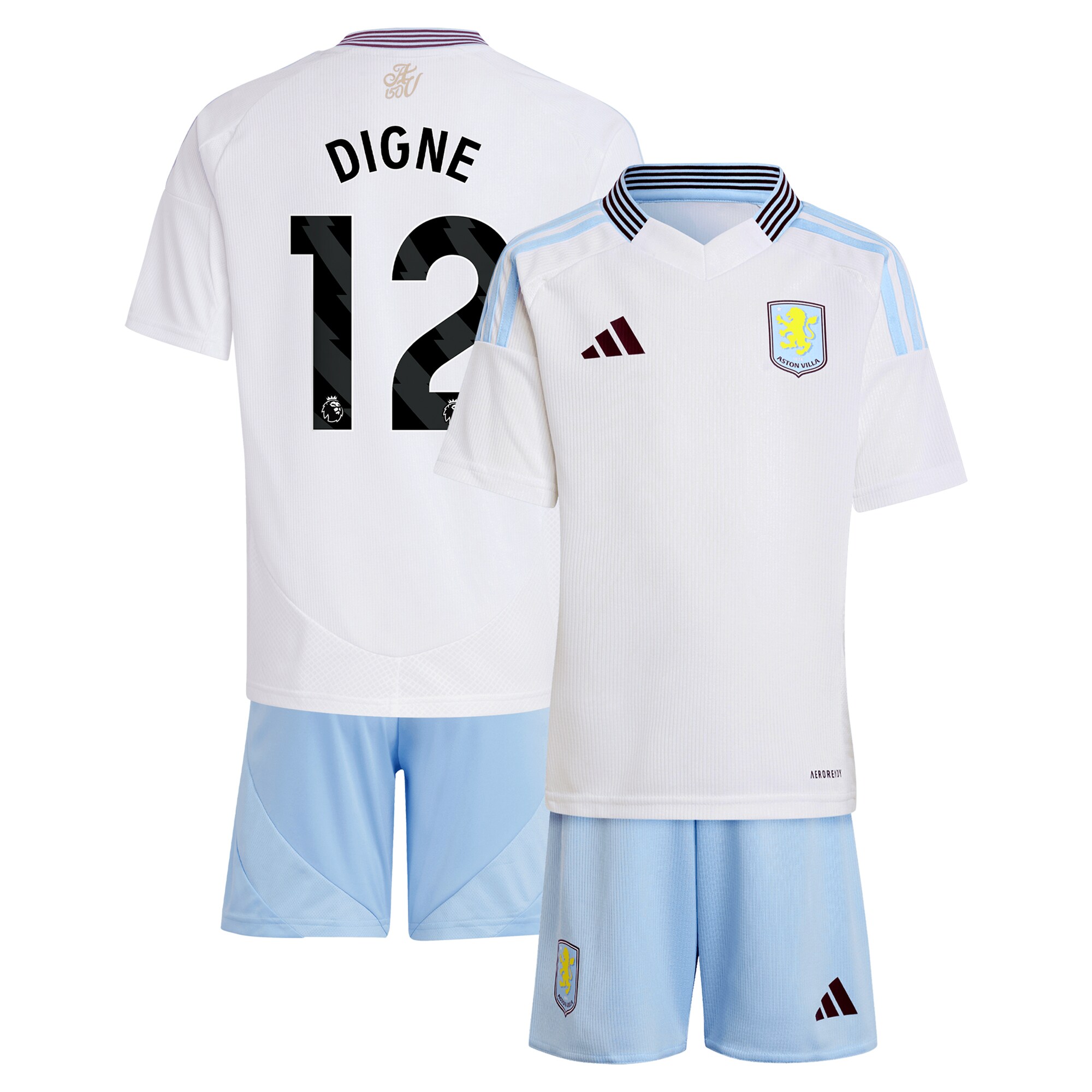 aston villa adidas away mini kit 2024-25 with digne 12 printing Collection | Aston Villa Fan Shop